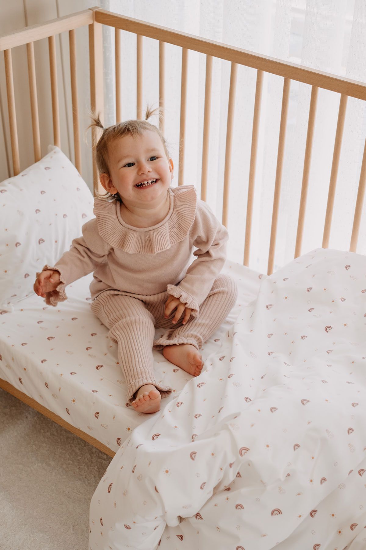 TBA COLLECTION-Baby Size Elastic Sheet Set |   Boho Rainbow 5