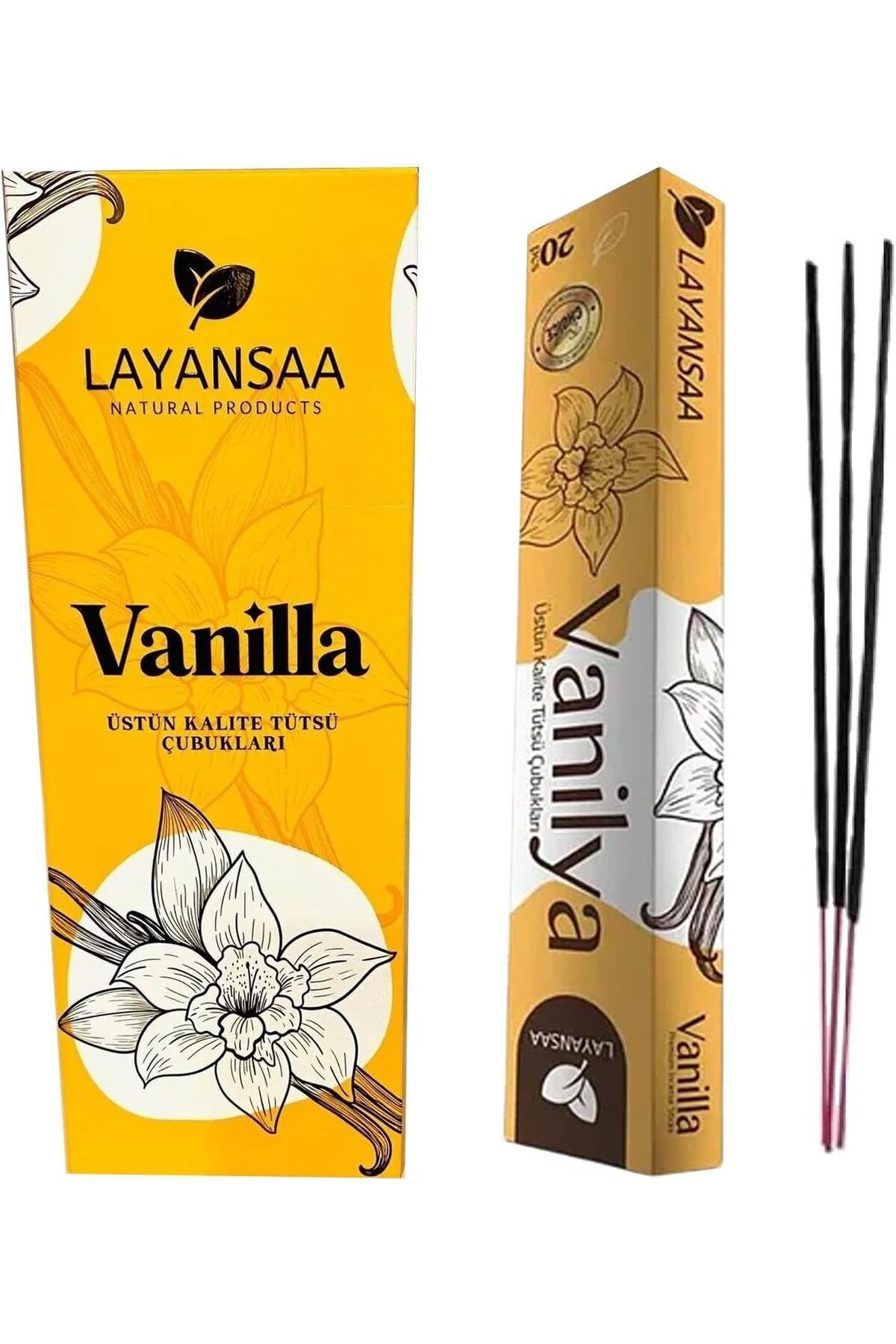 NcK Vanilya (Vanilla) Kokusu Özel Aroma Kokusu 20 Adet 1 Paket Çubuk Tütsü