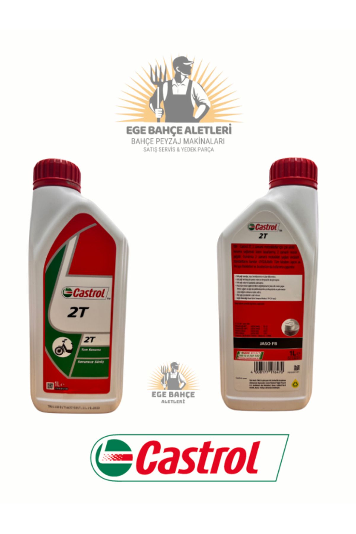 egebahcealetleri CASTROL 2T YAĞ AĞAÇ KESİM MOTORU İLAÇLAMA MAKİNASI BENZİNLİ TIRPAN 2T YAĞ