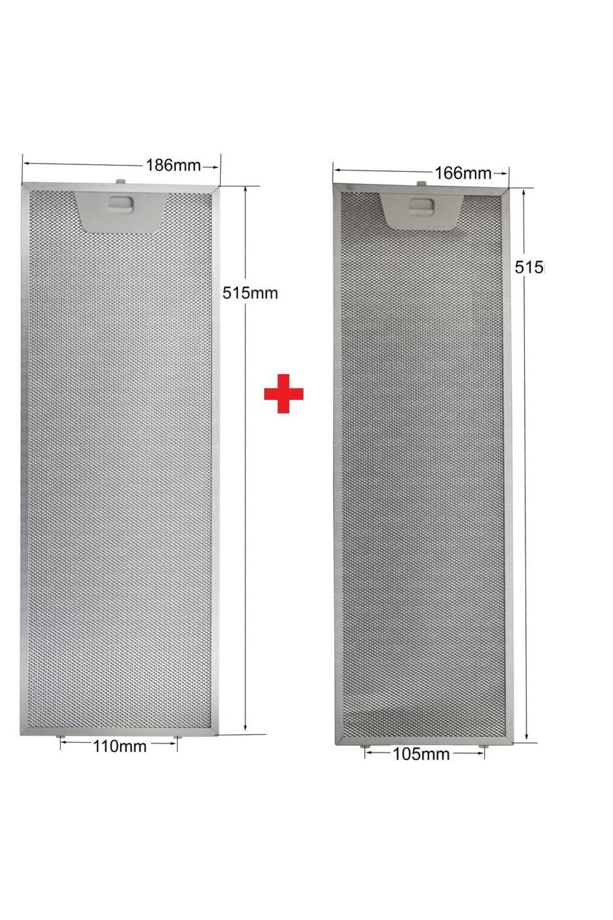 HGNM E Trading 2 set 00660222 00660223 Davlumbaz Filtre Seti 515 x 166 + 515 x 186 mm E10-E11