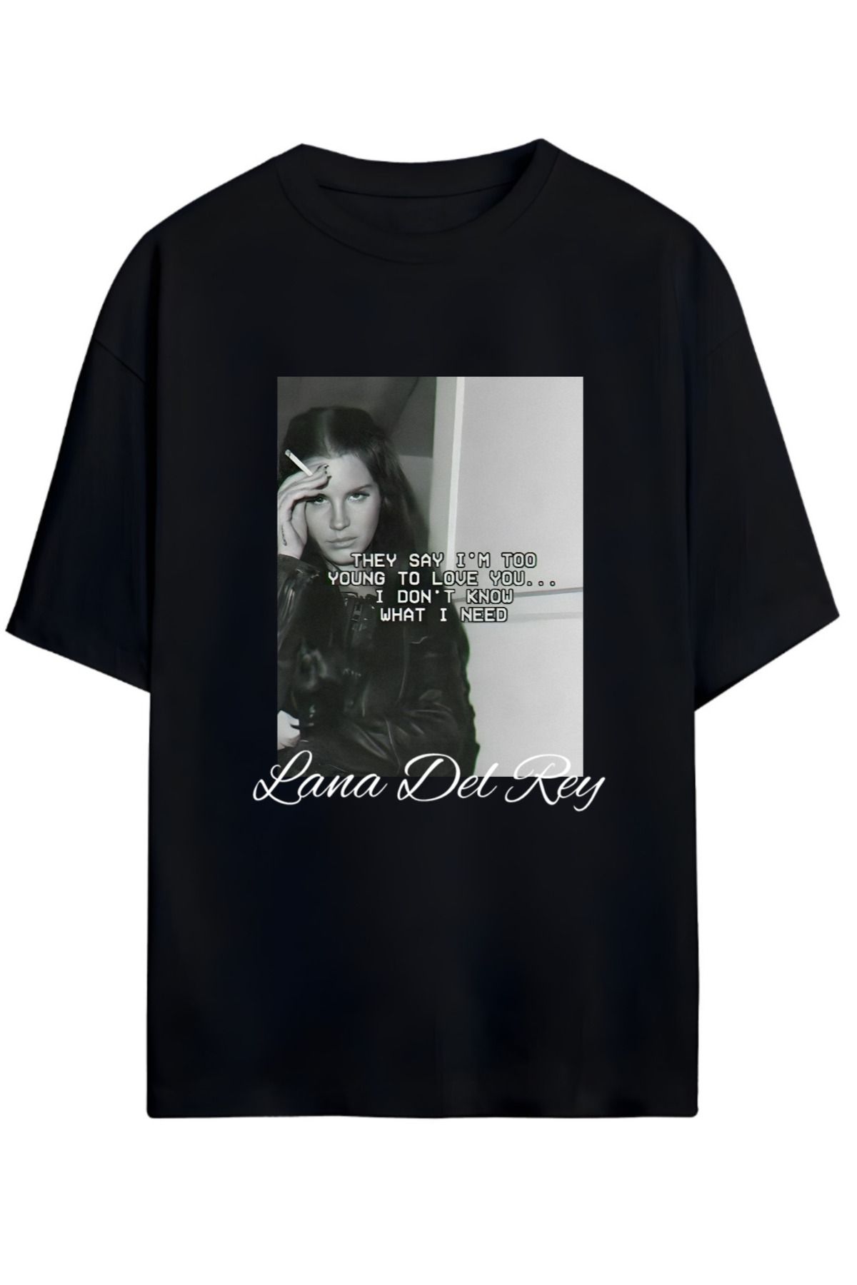 MAGORS LANA DEL REY TASARIMLI UNISEX YENİ SEZON OVERSIZE PAMUKLU  T-SHIRT