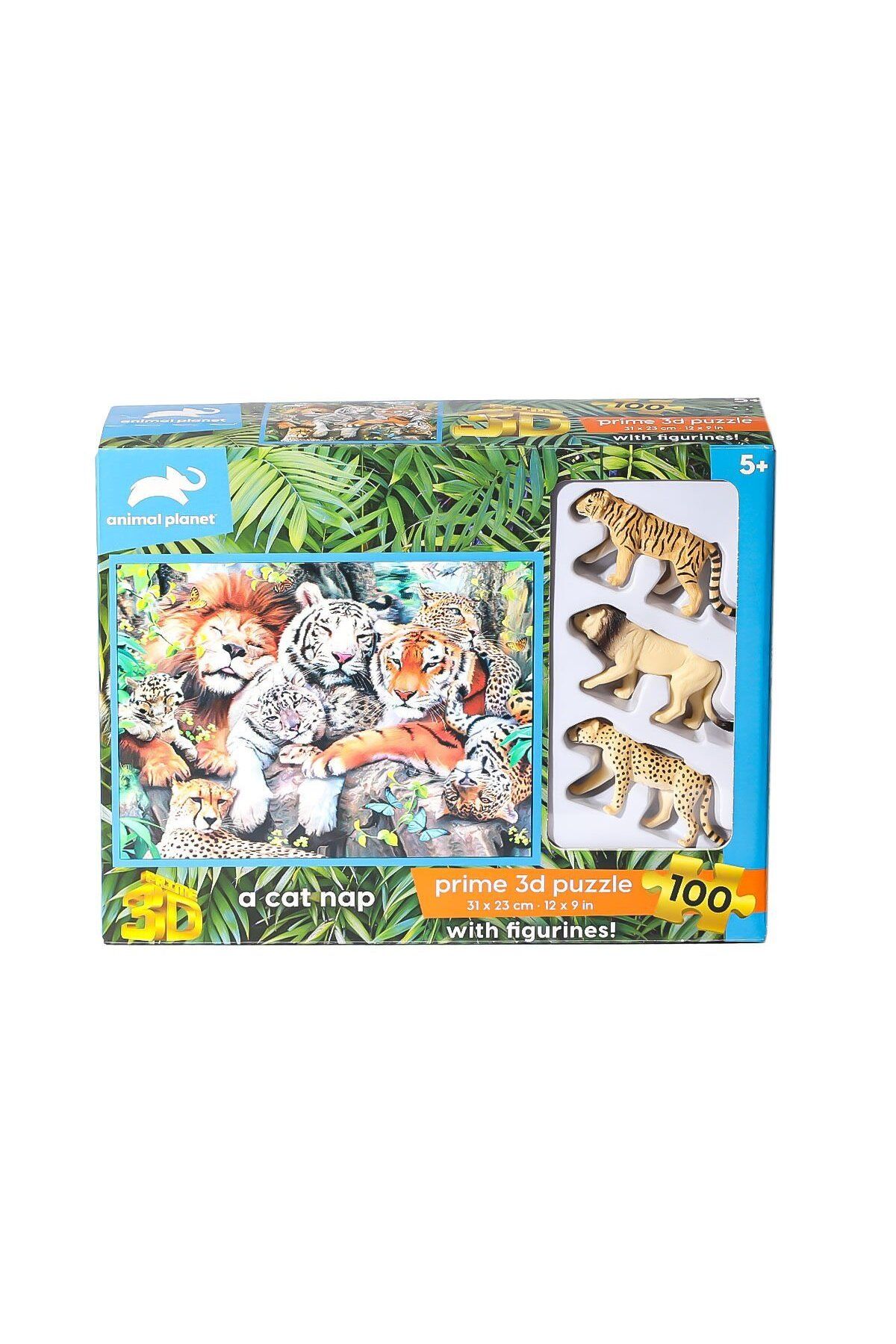 NillyToys PRM 15544 Prime 3D Vahşi Kediler Figür Set 100 Parça Puzzle -Necotoys