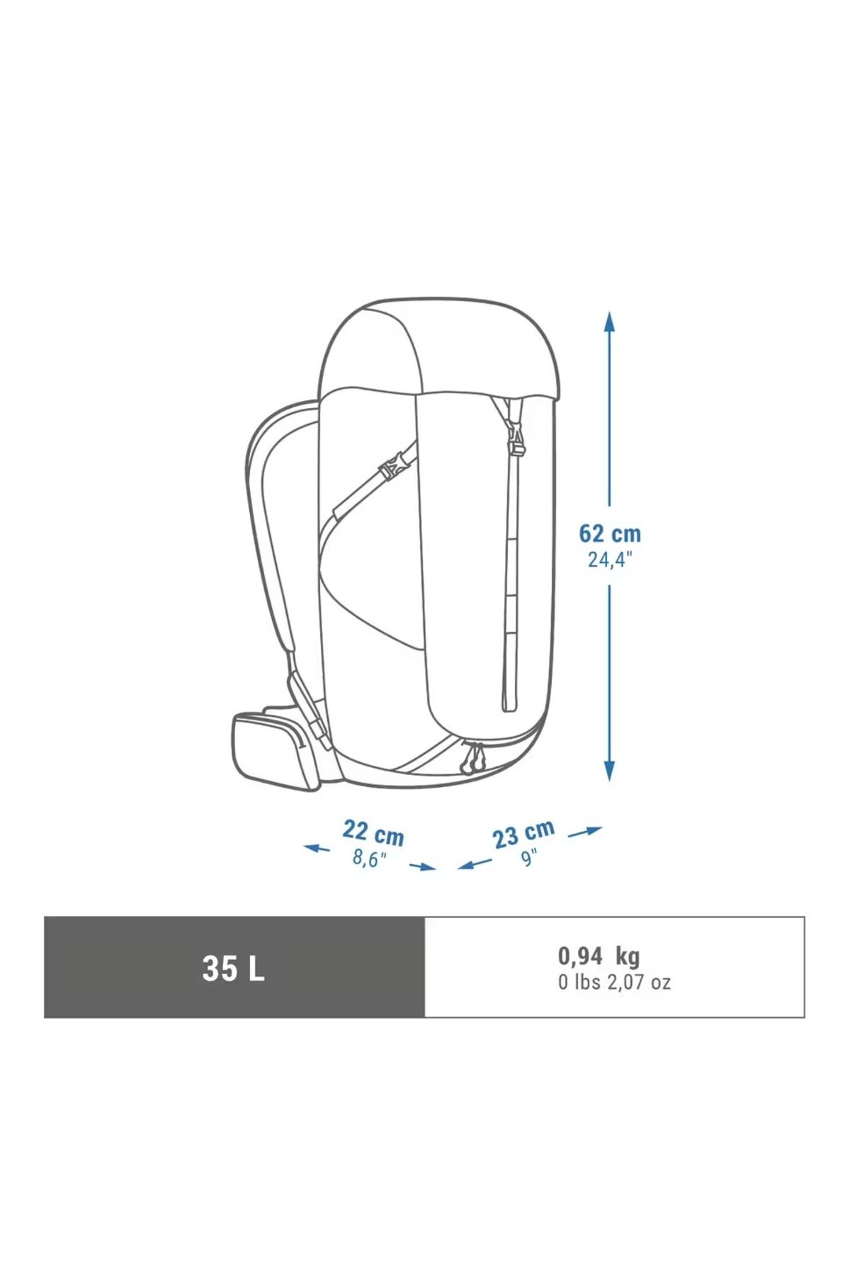 Decathlon-حقيبة ظهر خارجية سعة 35 لترًا - MH100 4