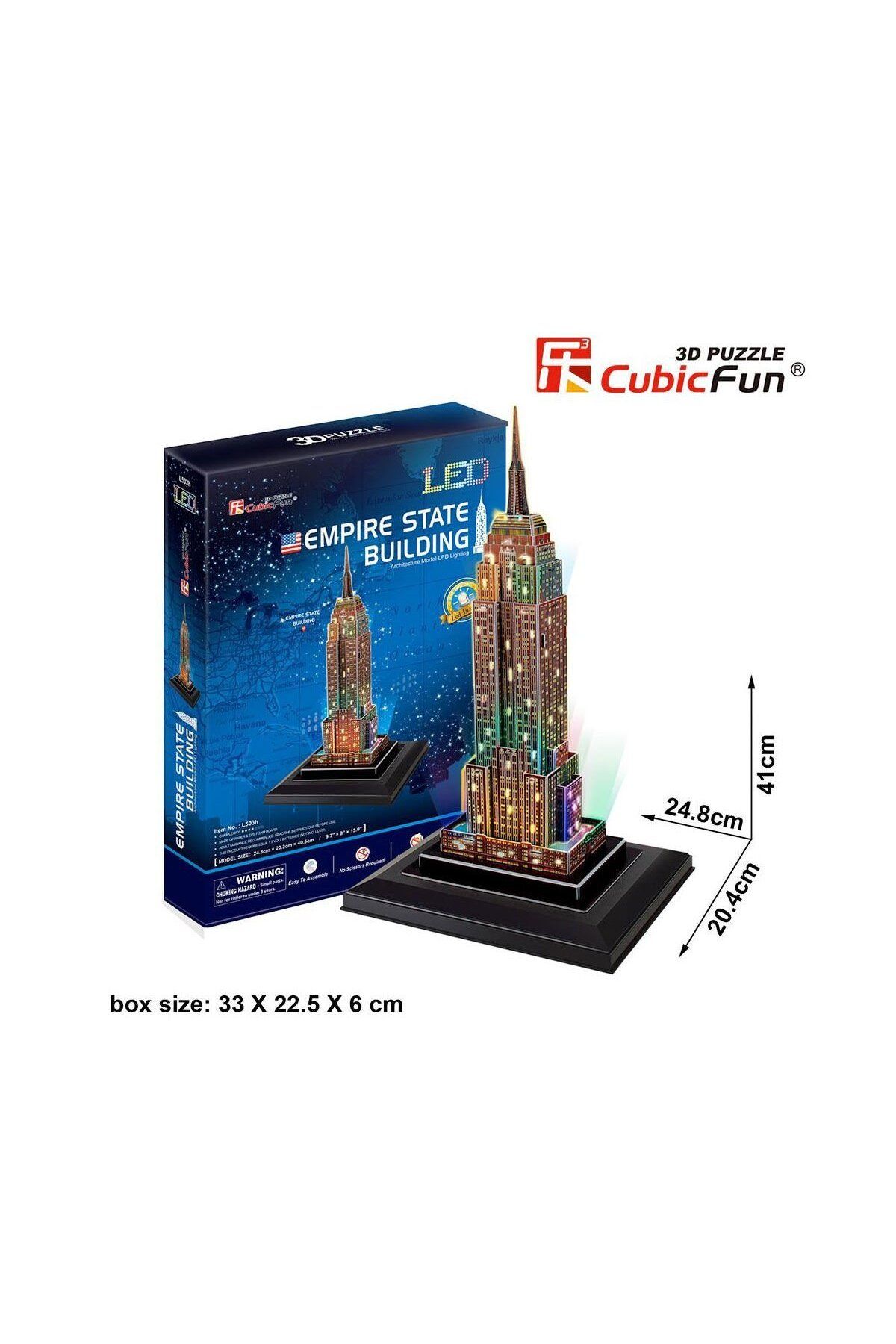 NillyToys CUB L503H Empire State Binası ABD LED Işıklı -Necotoys