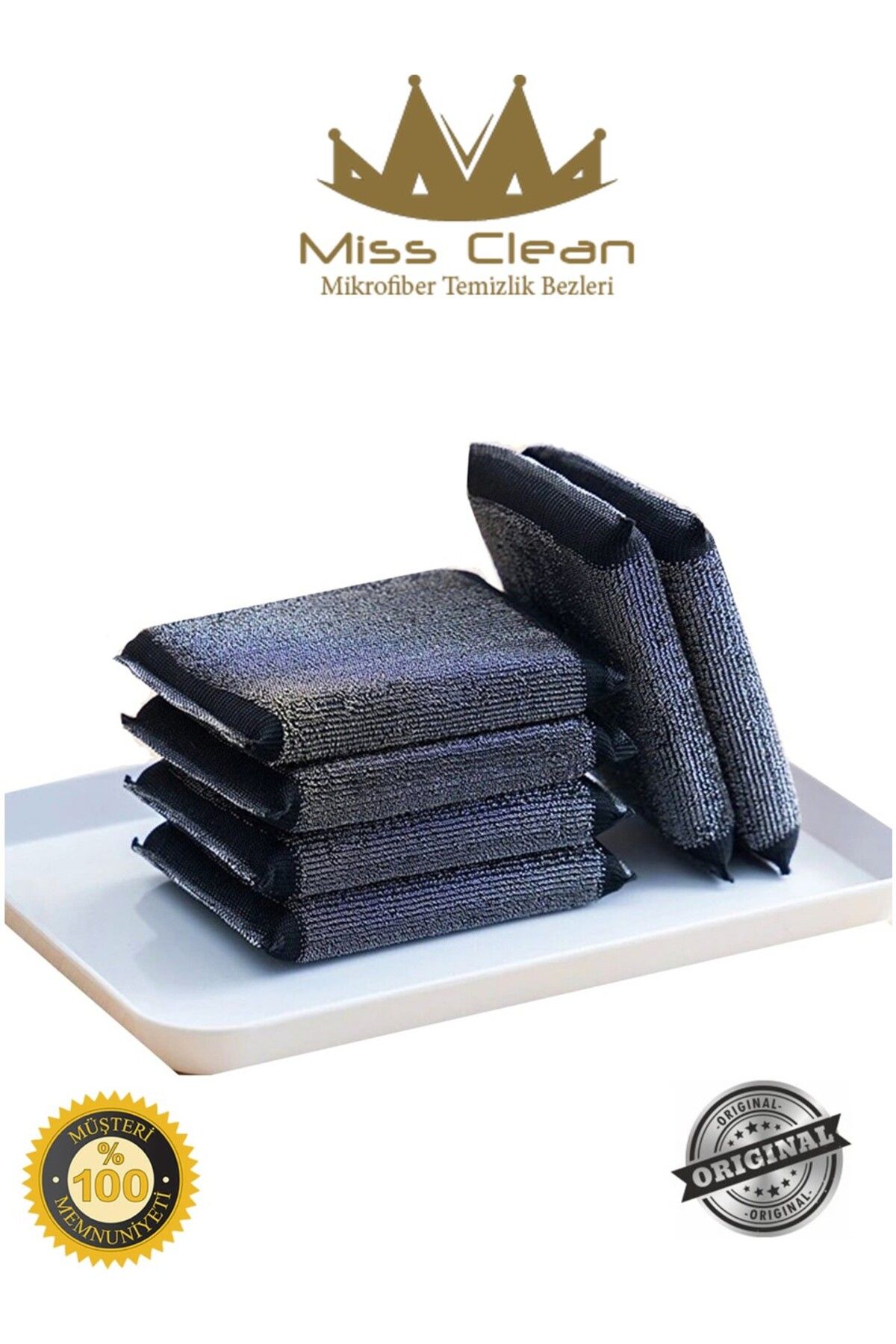 Akalın Professional Cleaning Products Missclean (2 Adet) Sihirli Inox Paslanmaz Çelik Telli Bulaşık Süngeri