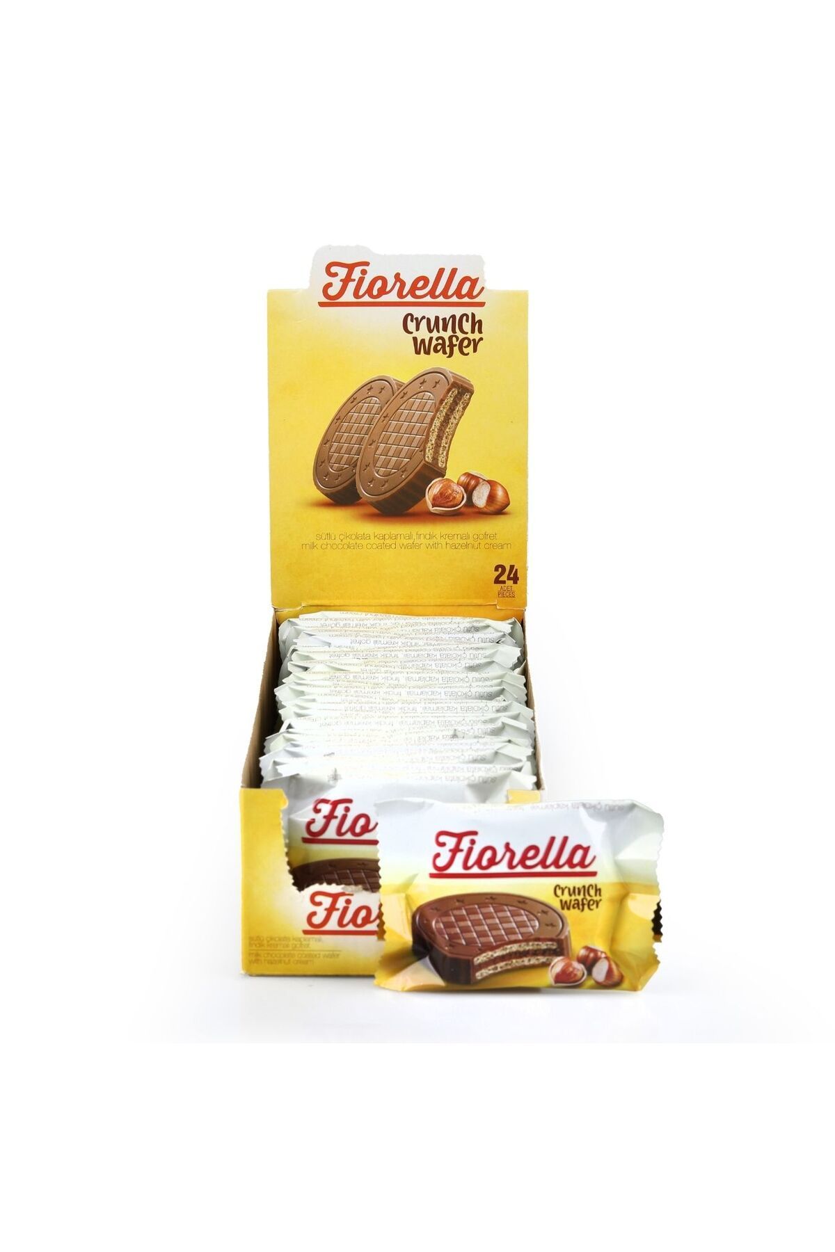 FIORELLA Crunch Çikolatalı Gofret 20 gr  24'lü (1 Paket)