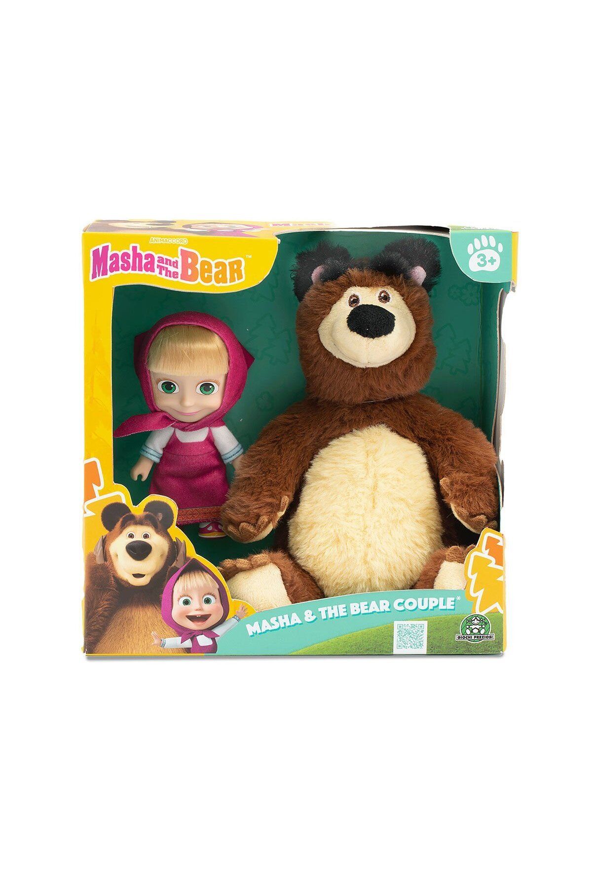 NillyToys MHA21000 Maşa ve Koca Ayı 20 cm Koca Ayı ve 12 cm Maşa