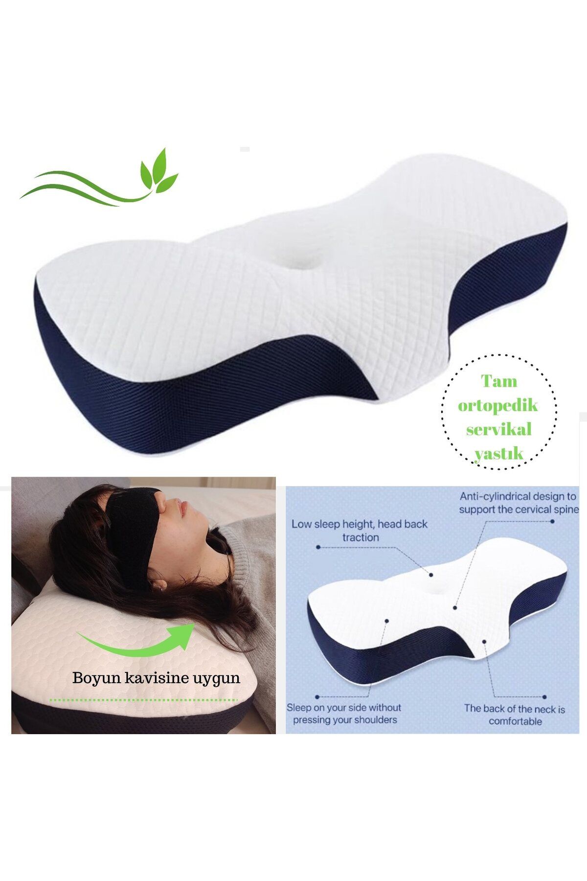 Simple. The Pillow Ortopedik Visco Yastık Yeni Nesil Servikal Boyun Yastığı Boyun Ağrıları İçjn Özel Tasarım Yastık