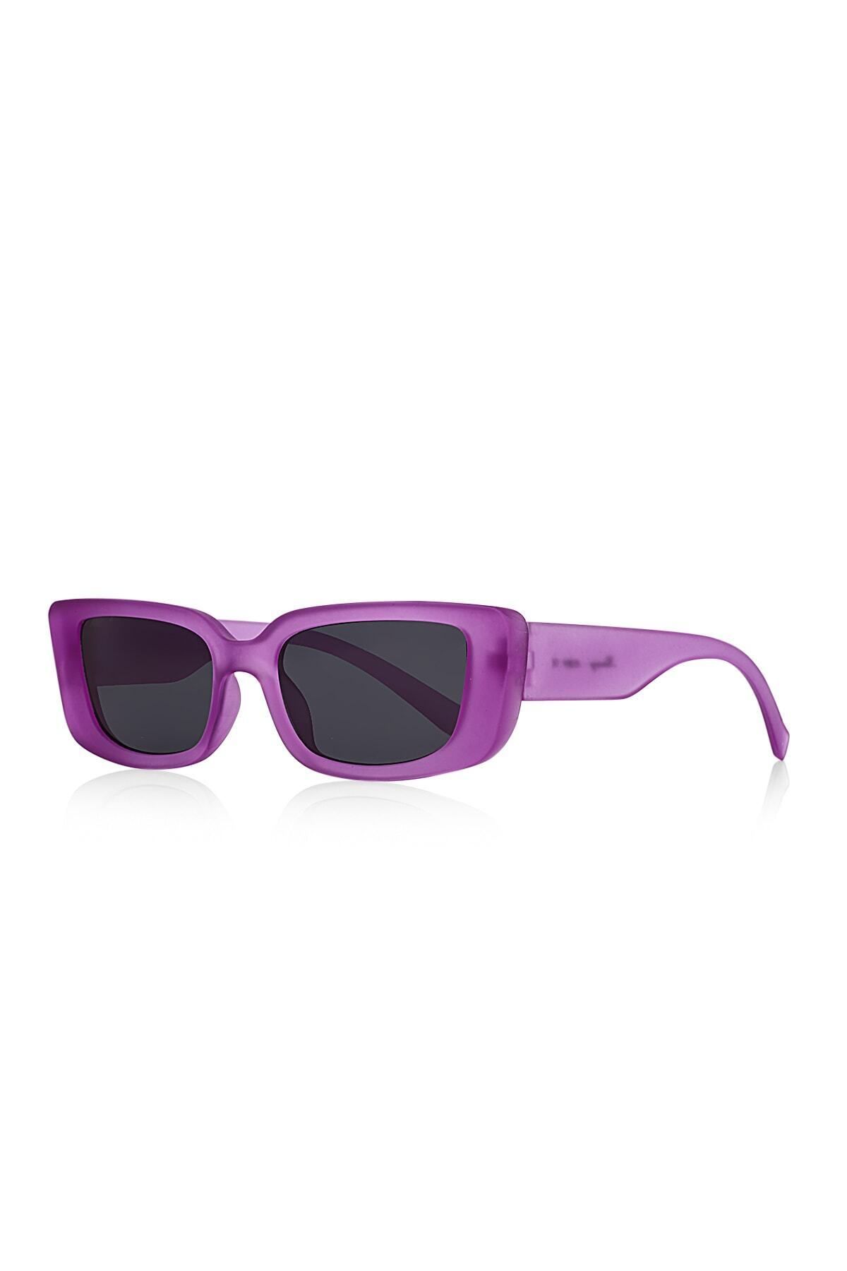 Kinary-Cat Eye Sunglasses Transparent Matte Purple 1029 1