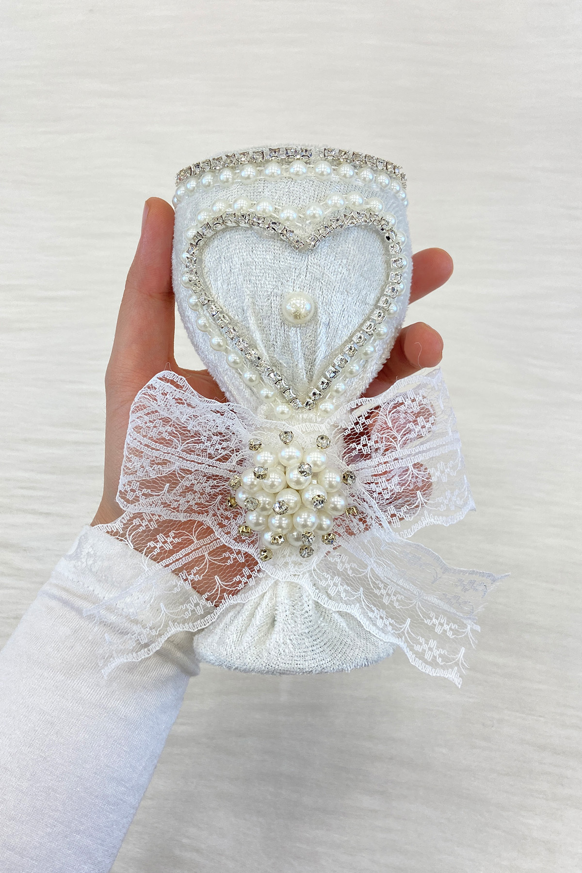 ZEYMERADE Beyaz Düğün Nikah Takı İçin İğnelik, Kına Gecesi Gelin Damat Söz Nişan Sünnet İğnedanlık