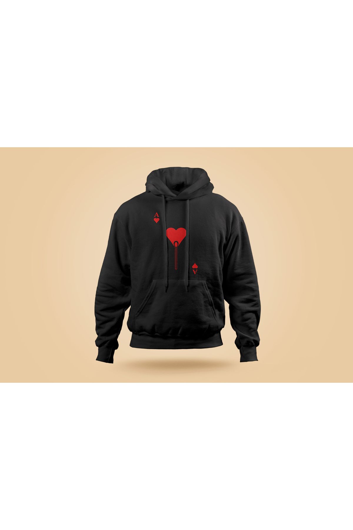 TASARIMATİK A Heart of Flame Hoodie