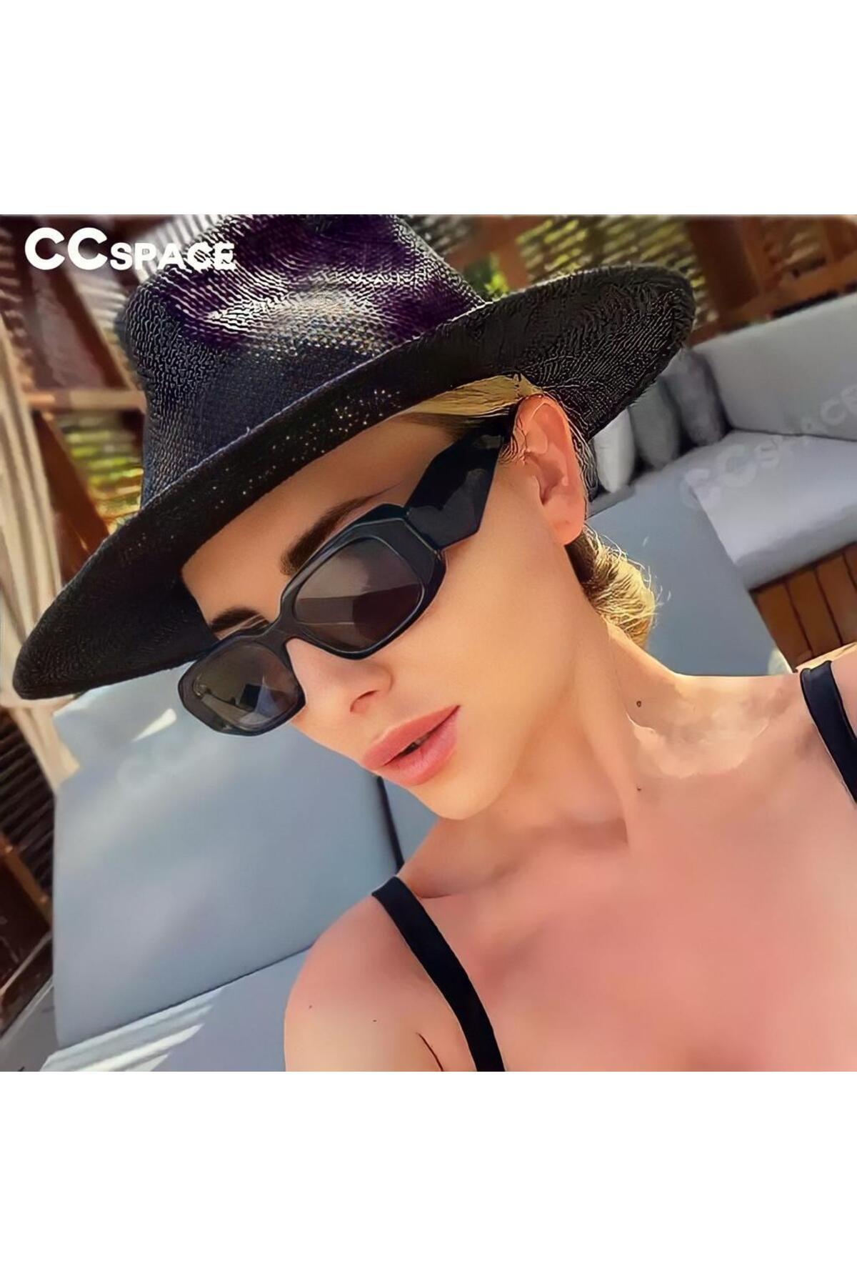 Kinary Uv400 Göz Koruyucu Unisex Güneş Gözlüğü Siyah Parlak 1038 görsel 3