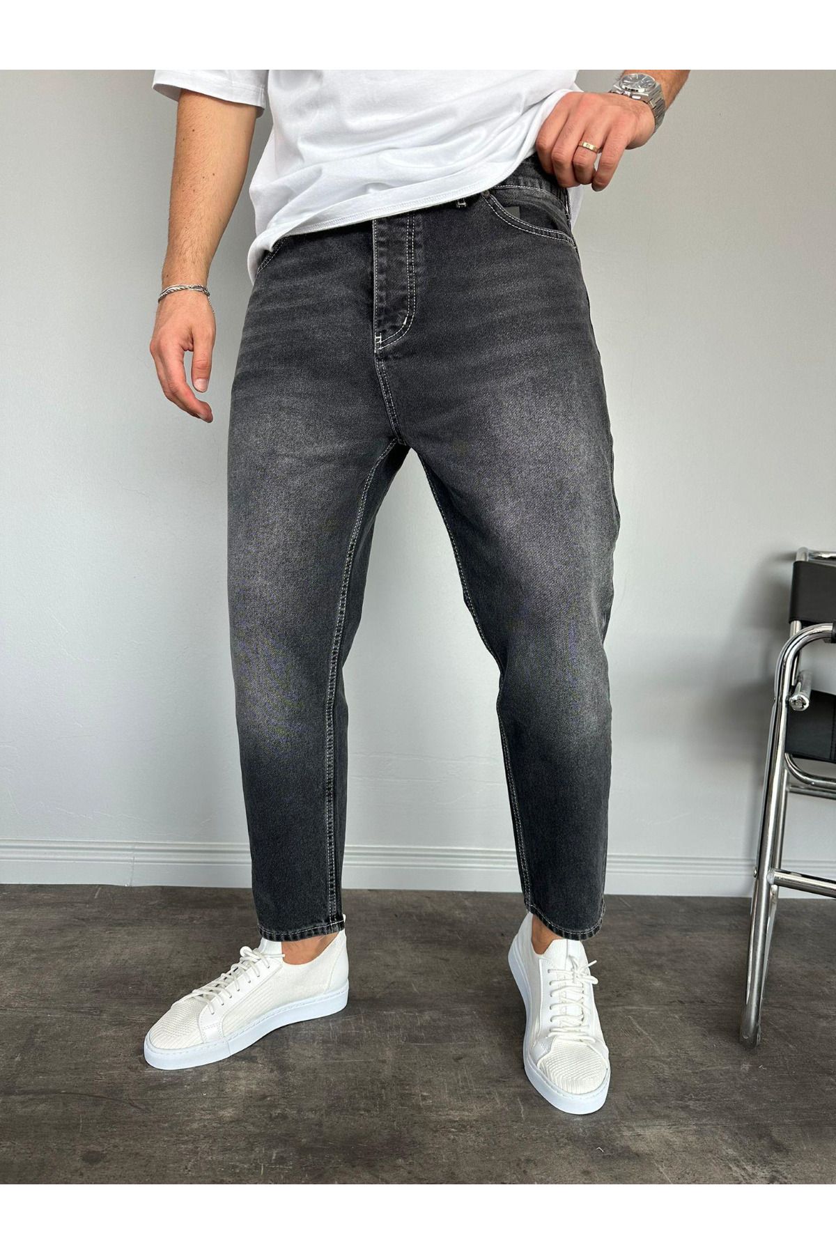 KHAYN ERKEK YIKAMA DESENLİ BOYFRİEND KOT PANTALON K2038BP