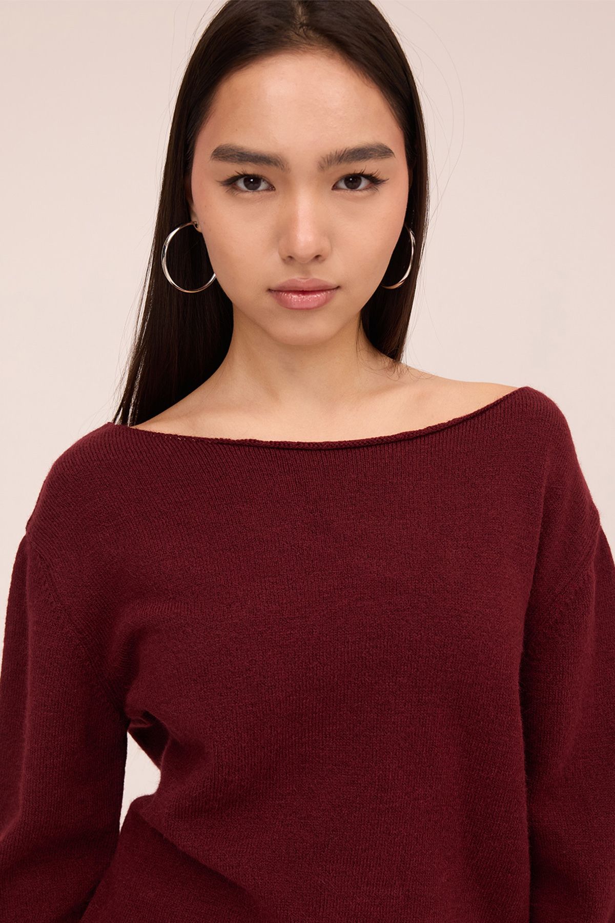 Addax-Boat Neck Knitwear Sweater K3453-B11 3