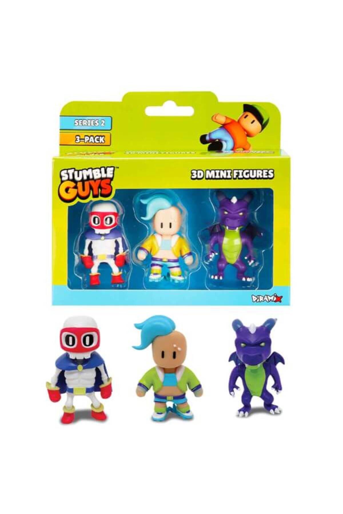 Stumble Guys 3’lü Mini Figür Seti S2 TUY15000 Super Bones-Veloci T-Dusk Dragon