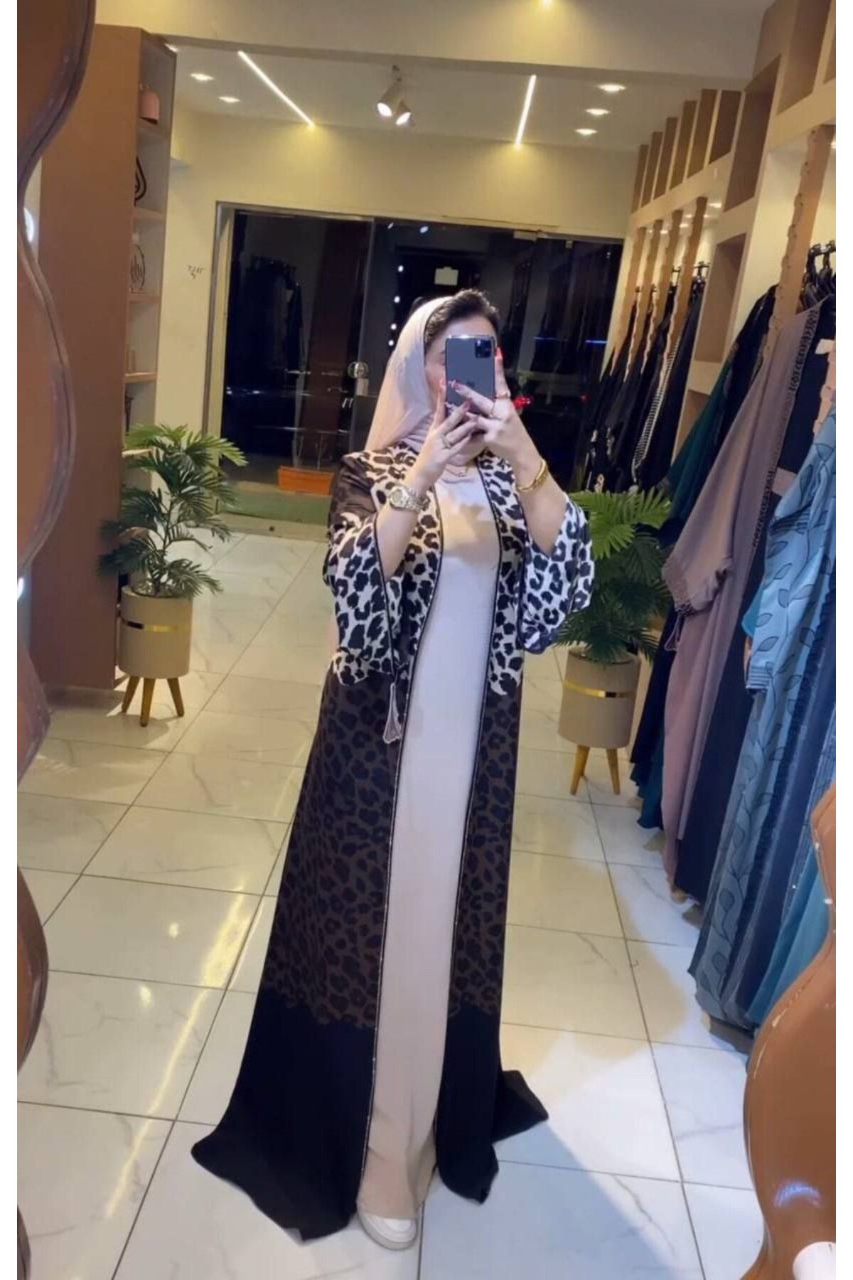 Alury group KADIN ABAYA 2Lİ Taş aksesuar