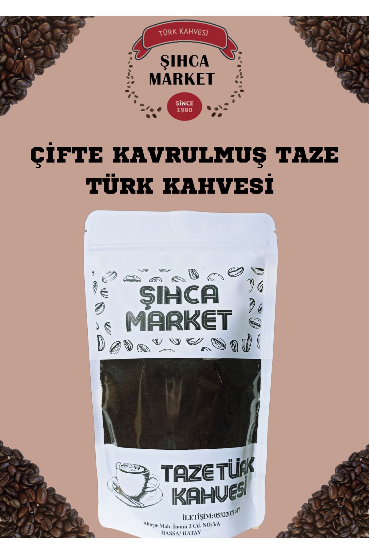 NATUREL ÇİFTE KAVRULMUŞ TÜRK KAHVESİ 500GR