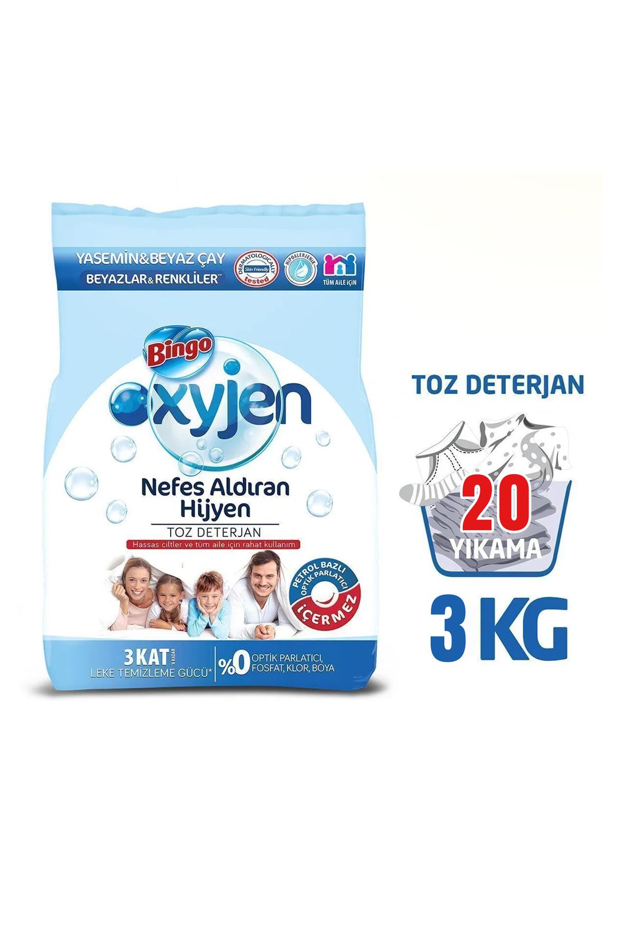 Bingo Oxyjen Toz Çamaşır Deterjanı 3 Kg