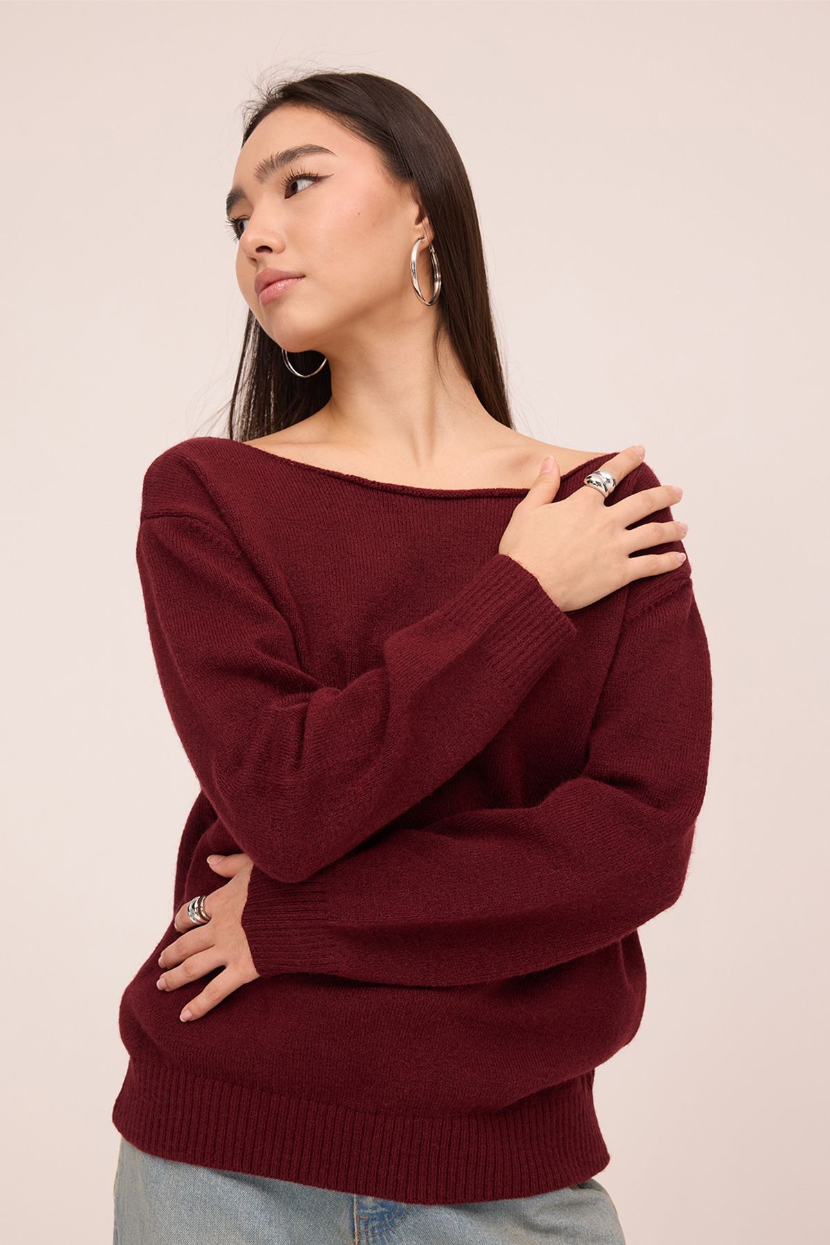 Addax-Boat Neck Knitwear Sweater K3453-B11 4