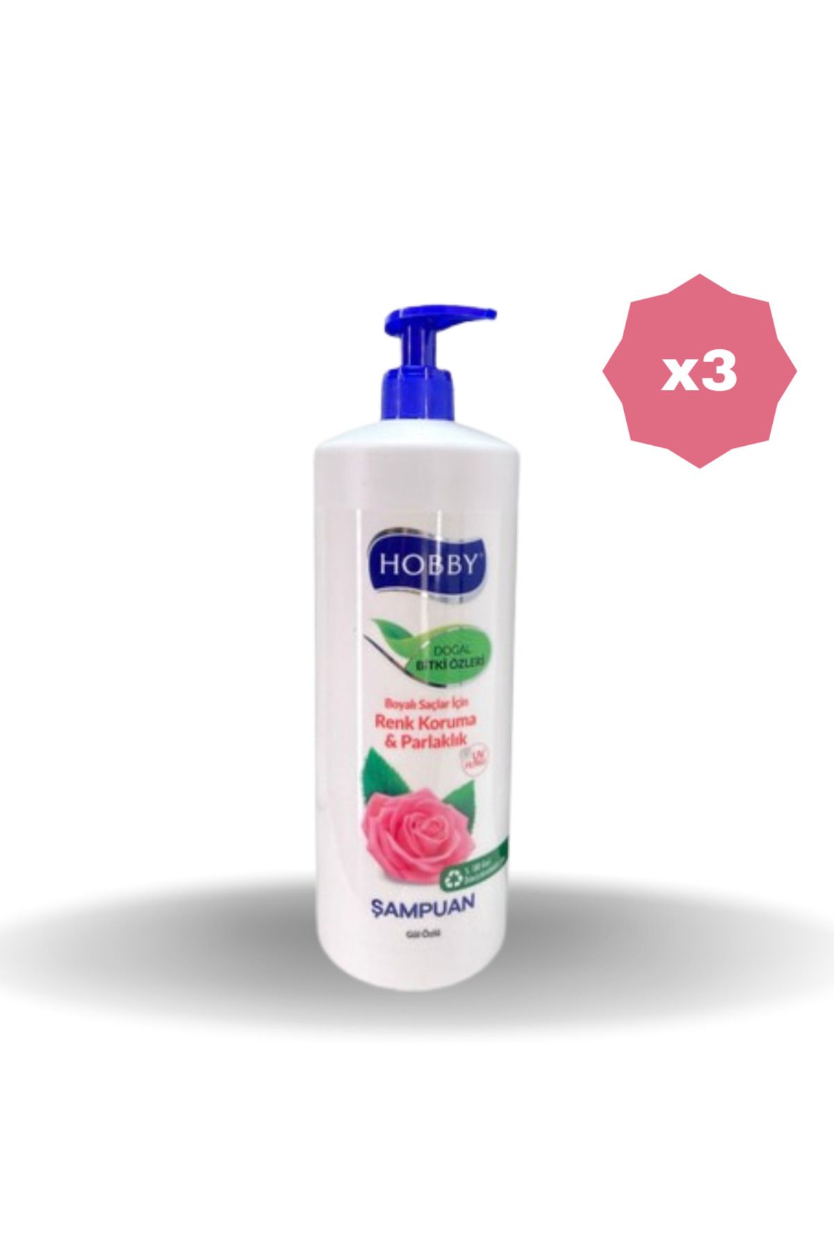 Hobby ŞAMPUAN NATURAL GÜL 1000 ML - (3 ADET)