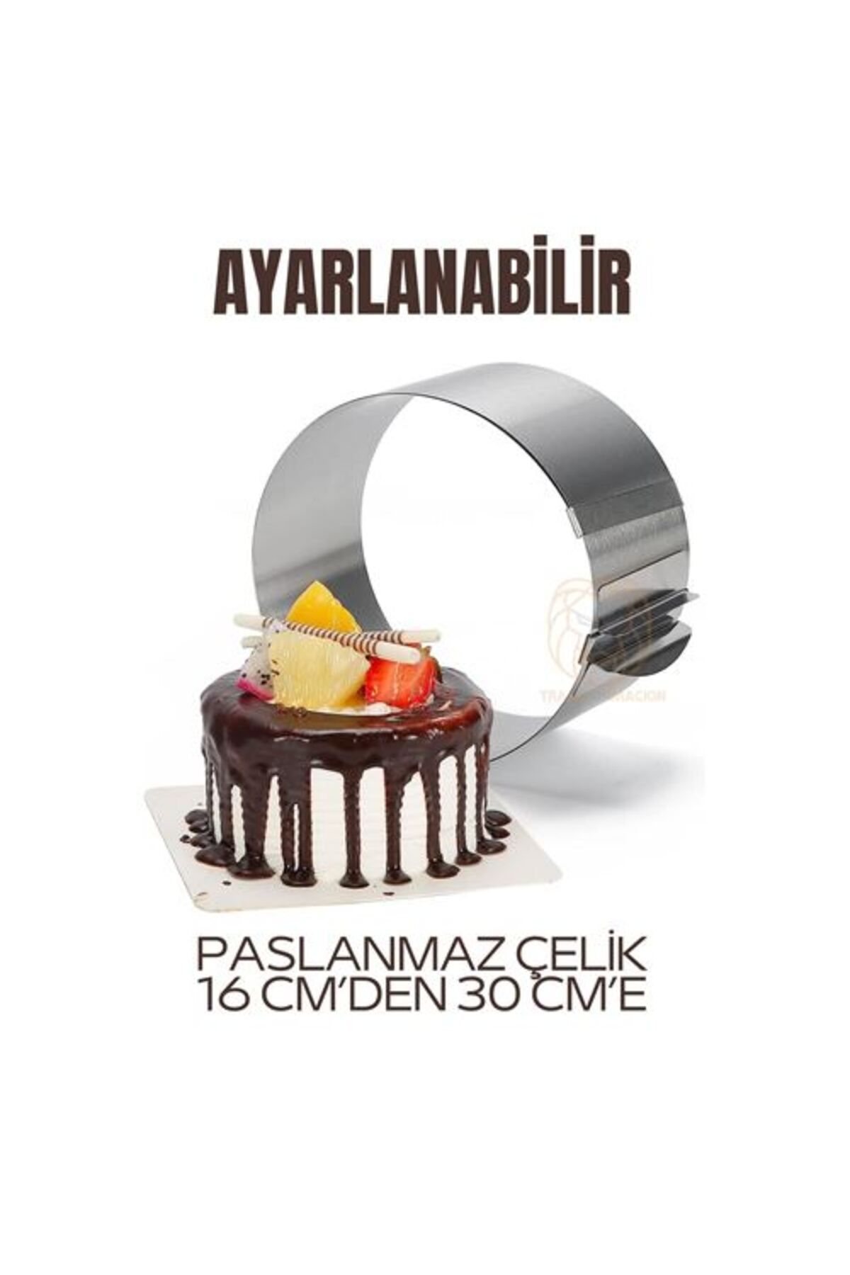 Findit Ayarlanabilir Kek Kalıbı 16 dan 30 Cm e Paslanmaz Çelik