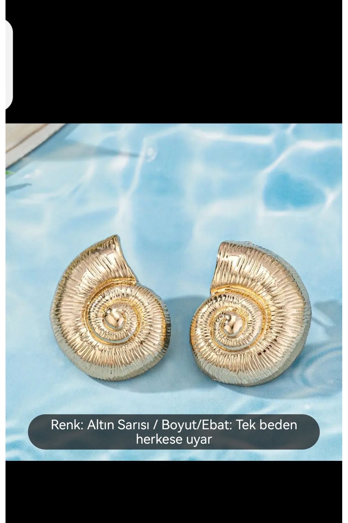 BOHEM , Gold, Deniz Kabuğu, Yazlık , Küpe