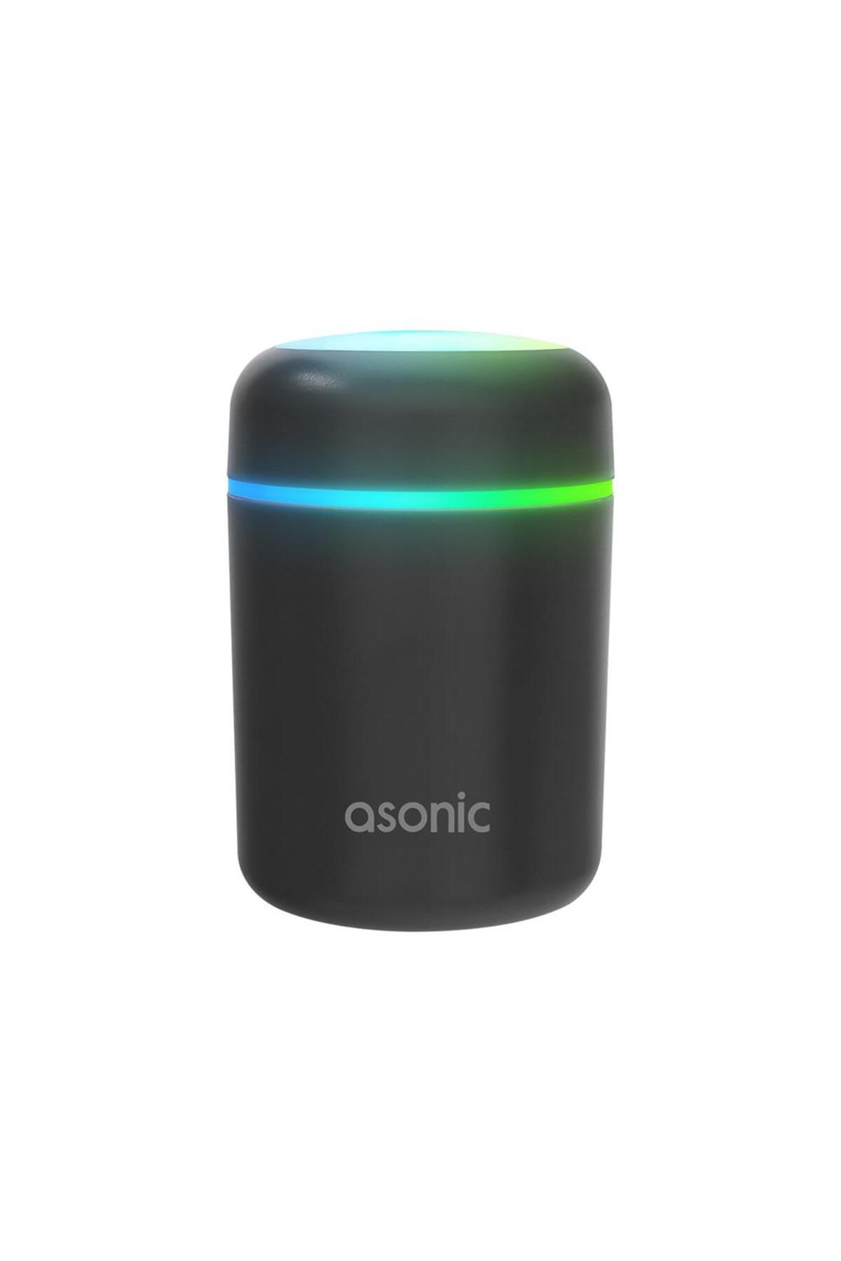 Asonic Matte Gri 2W 300ML kapasiteli 4 Saat Çalışabilir RGB Mini Oda Nemlendirici