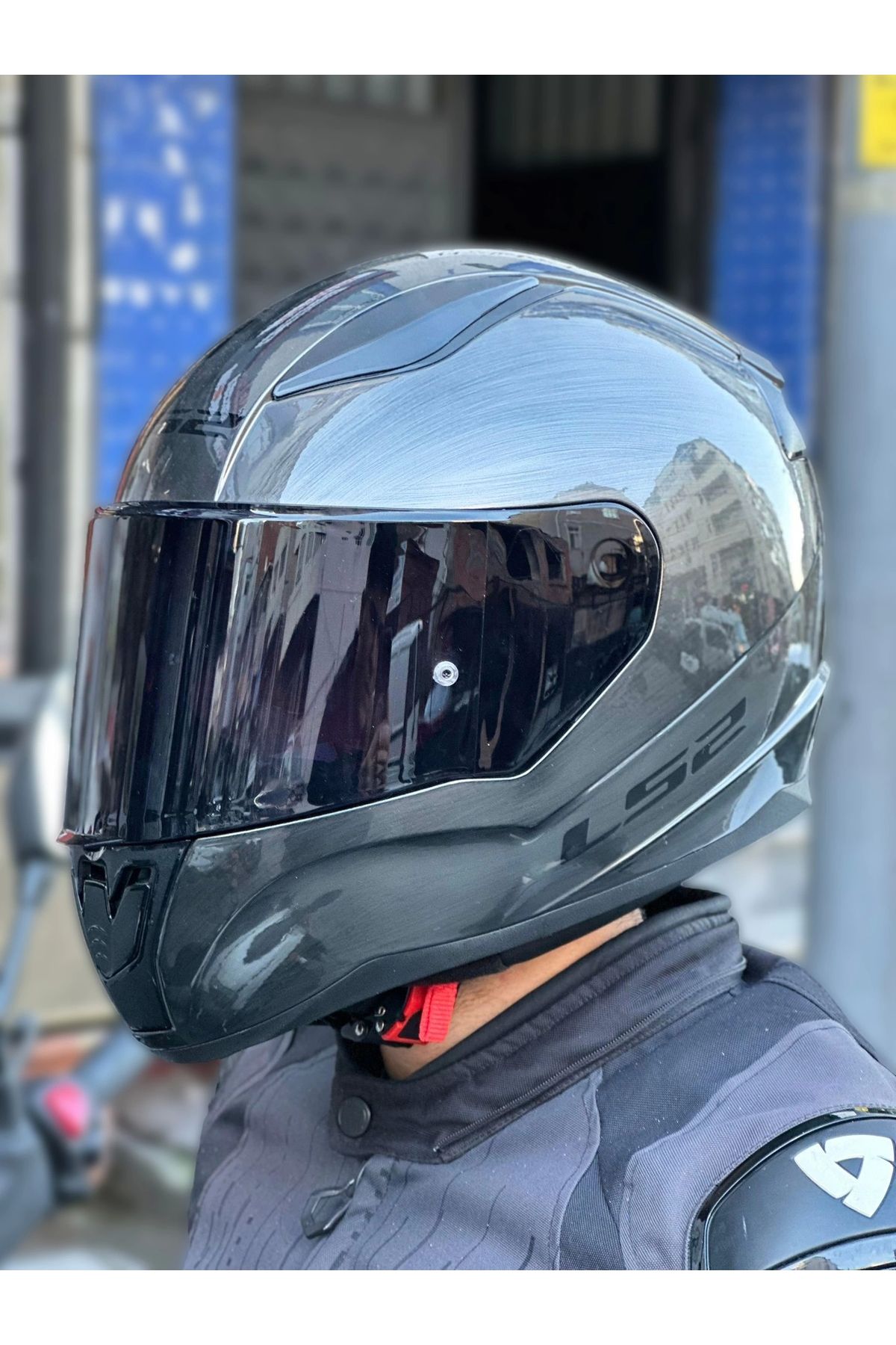 LS2-Black Rapid Jeans Helmet - Prohel Balaklava Gift with Visor 4