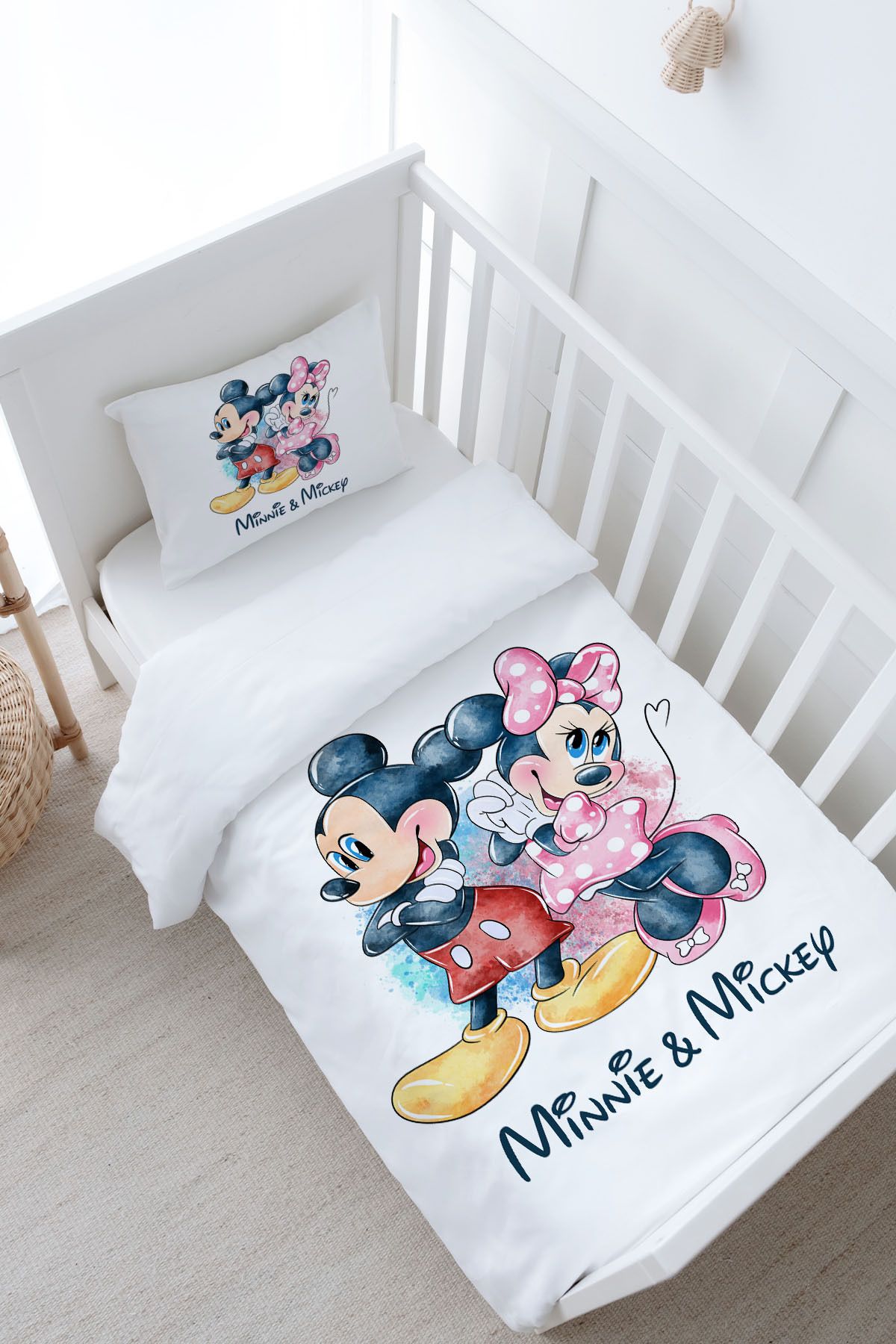 Tuğba Kuğu-100X150 Cartoon Series Baby Size Bedding Set - Sweet Little Mouse and His Companion 1