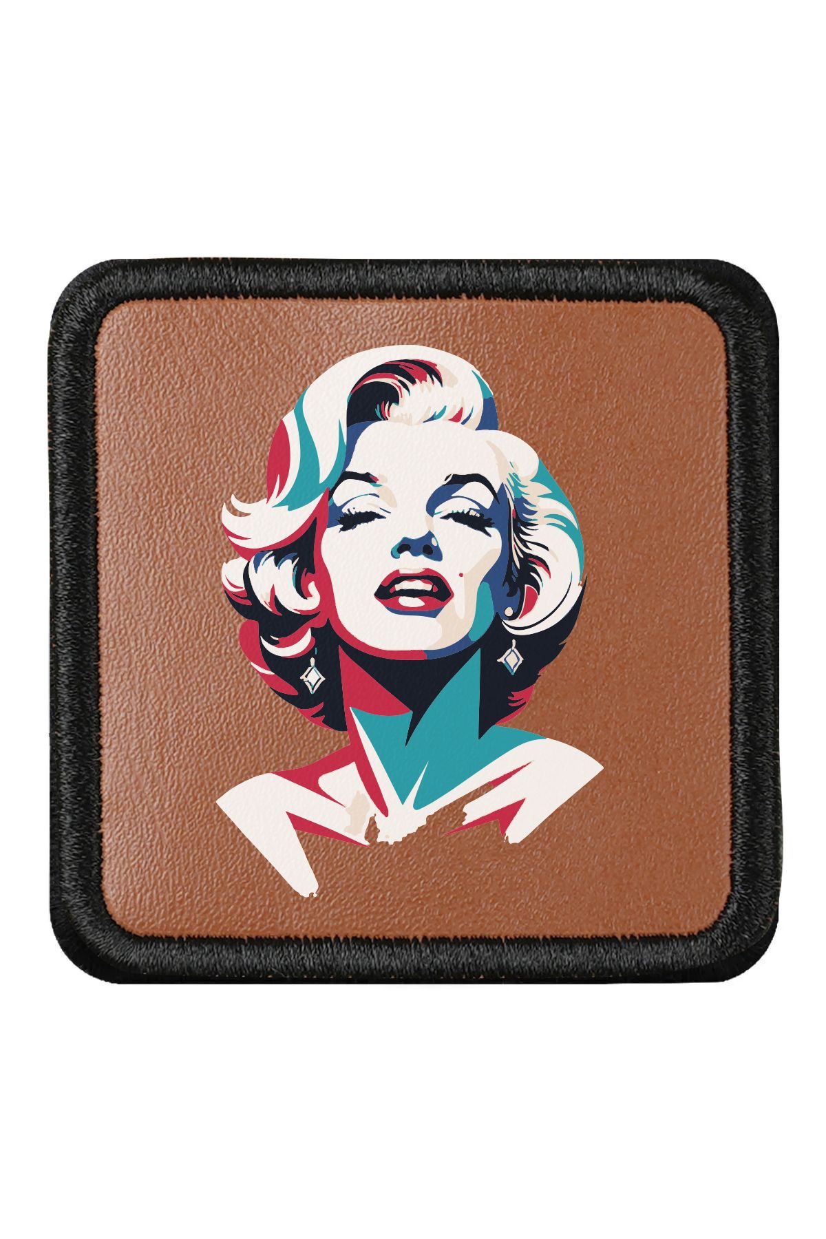 CraftID Marilyn Monroe Tasarımlı Değiştirilebilir Kahverengi Patch