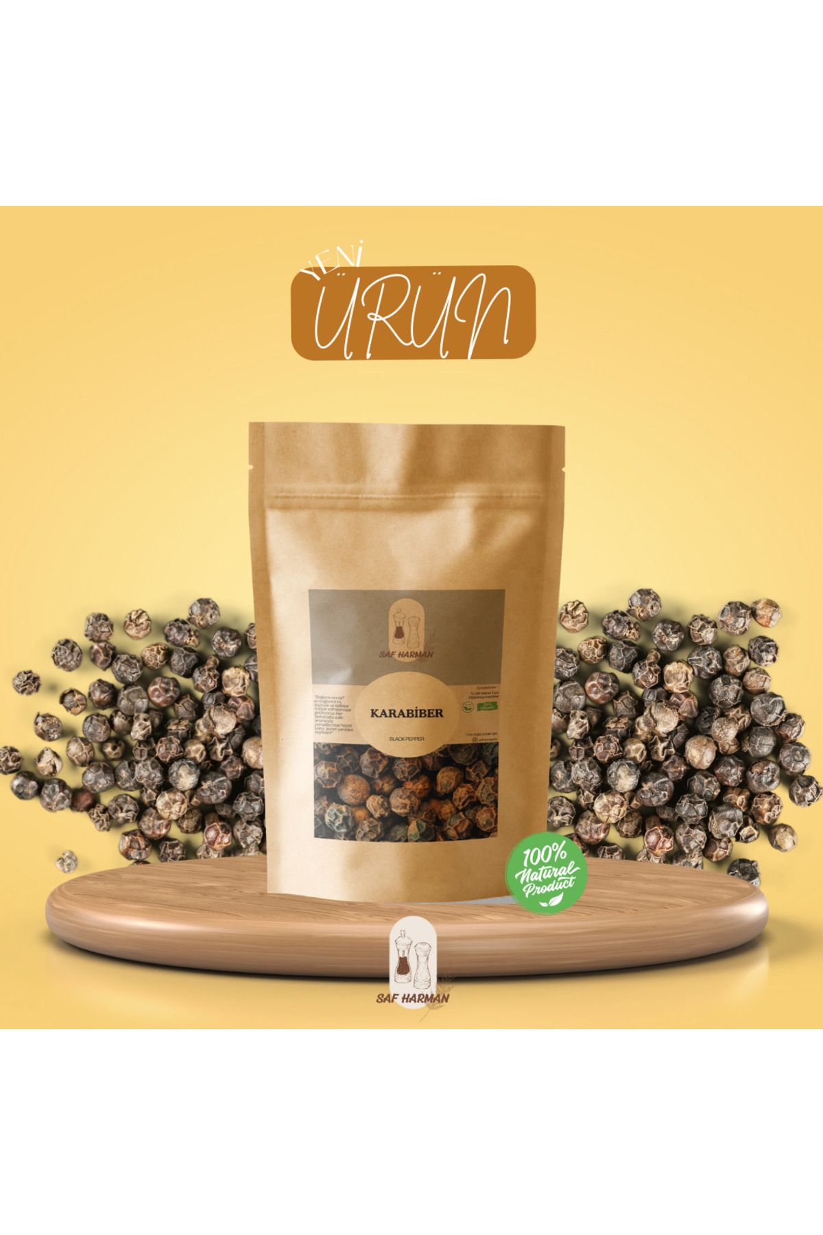 yöresel Saf Harman Öğütülmüş Karabiber 500 GR