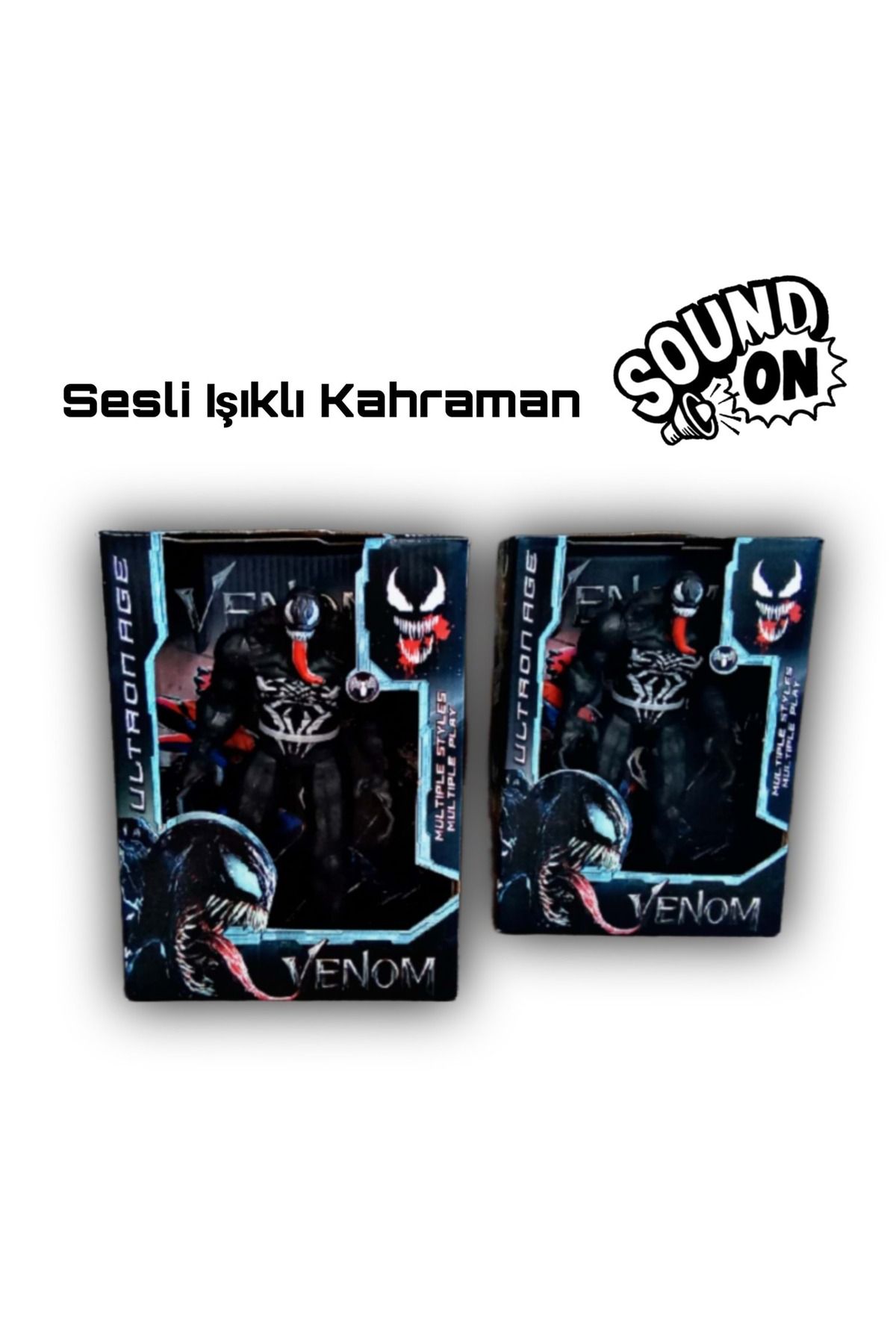 Sfselektrik AVENGERS Sesli Işıklı Avengers Yenilmezler Karakter Figür Oyuncak Venom Siyah