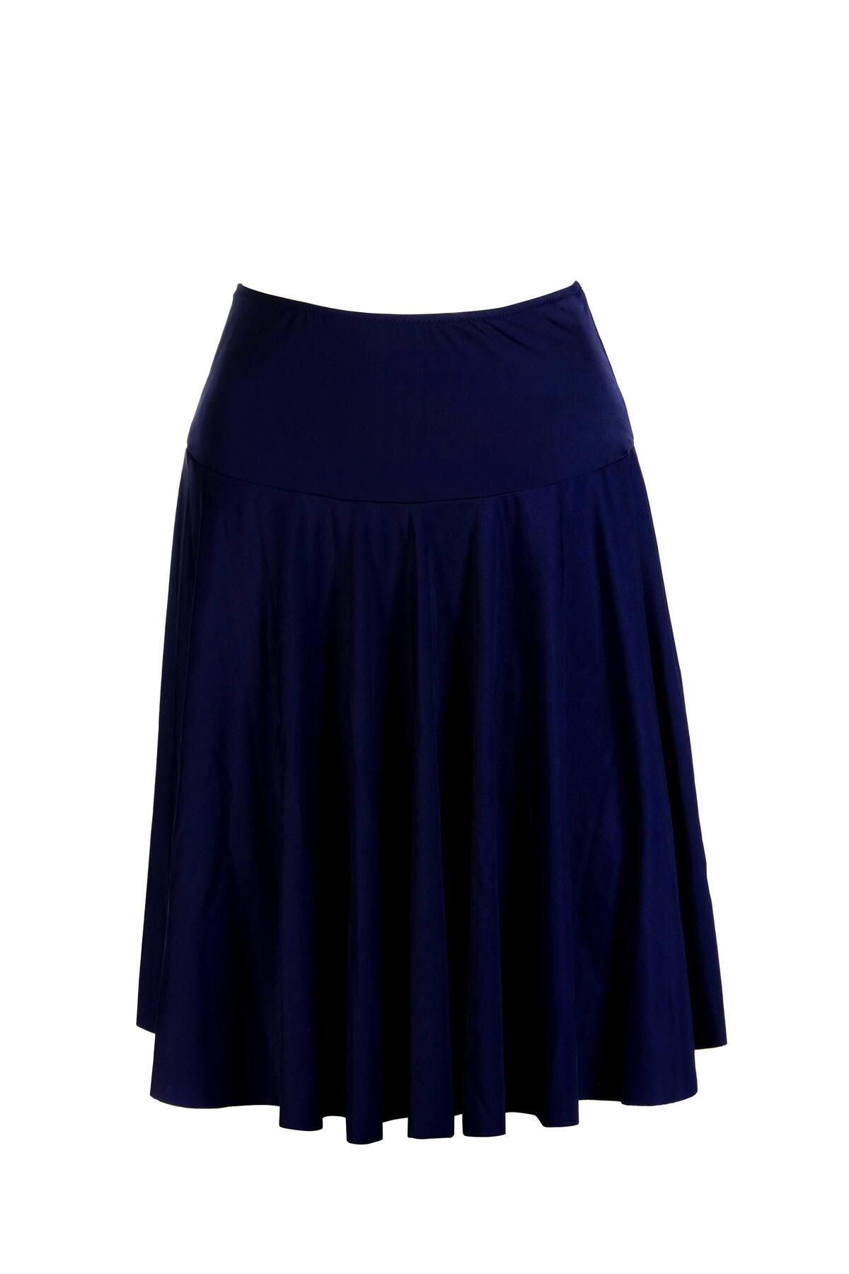 Endeep-Navy Blue Women's Long Sea Skirt 1