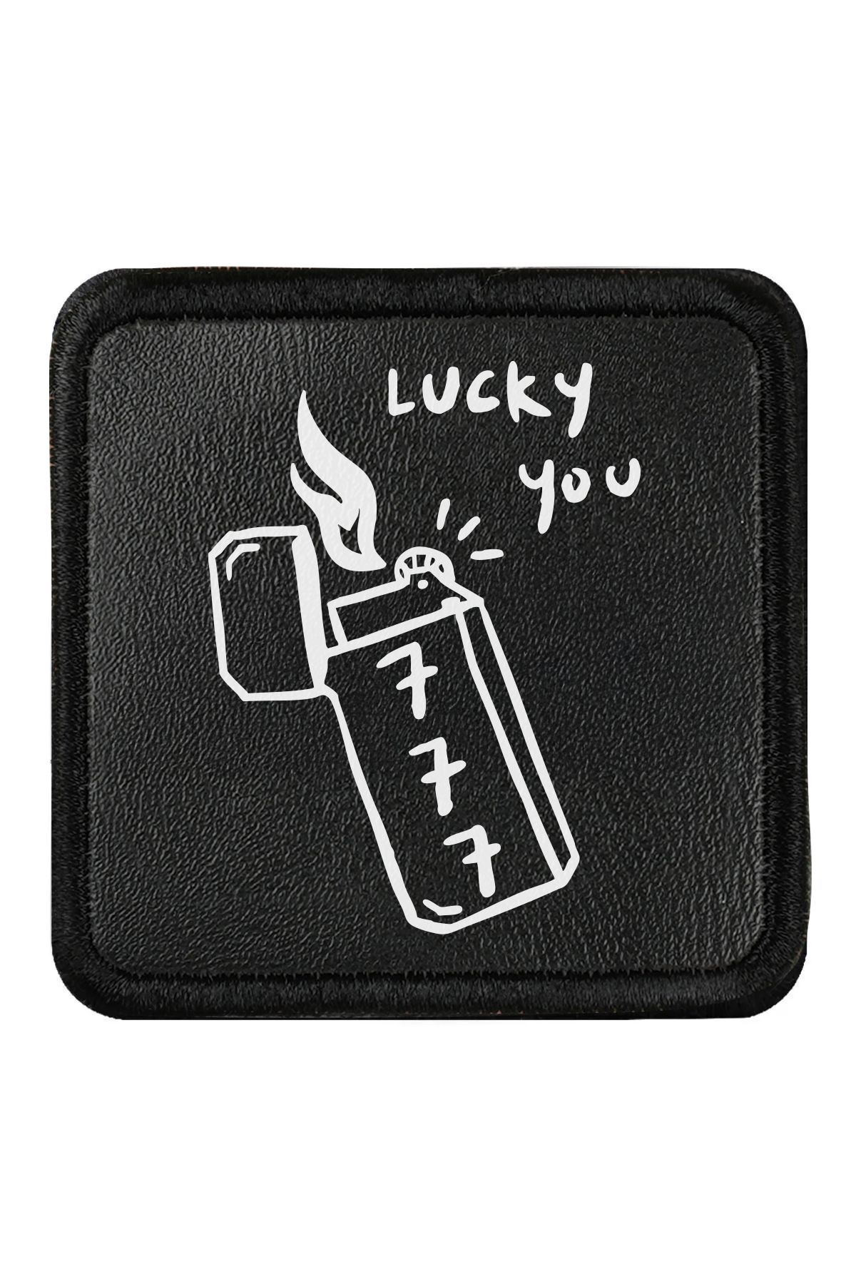 CraftID Lucky You Tasarımlı Değiştirilebilir Siyah Patch