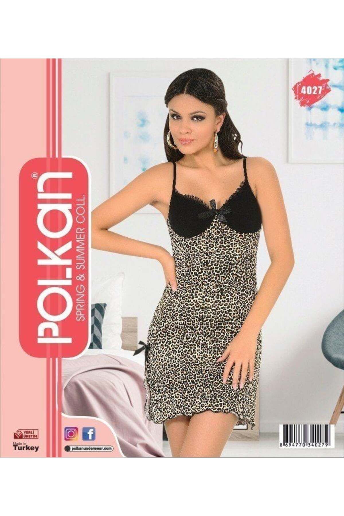 İlkon İç Giyim 4027 Leopar Gecelik LEOPAR - STANDART