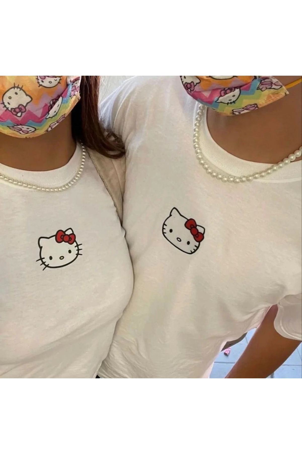 Violon Hello Kitty Sevgililer Günü Detail Oversize T-Shirt