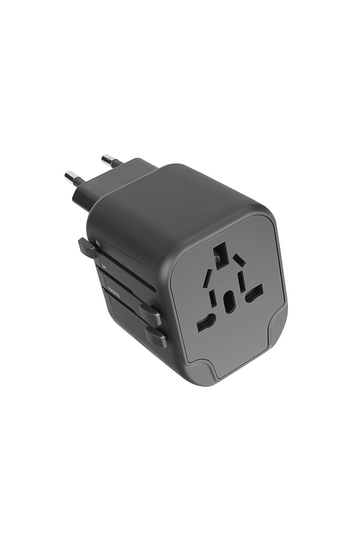 S-LINK 2-USB 2.4Aı 100-240V Universal Çevirici Priz Adaptör