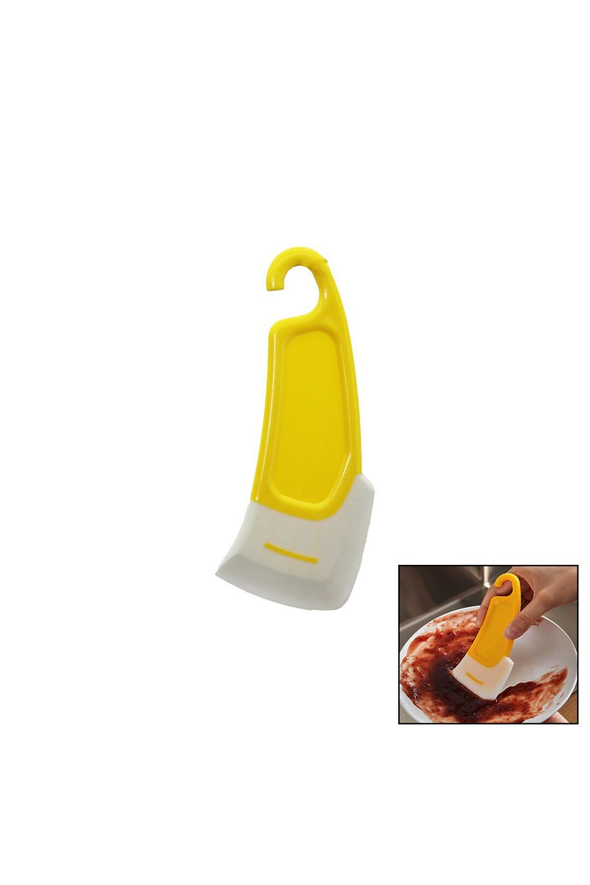 MELFSHOP YAĞ - LEKE KAZIYICI MİNİ SİLİKON SPATULA PLASTİK SAPLI - ASKILIKLI (K0)