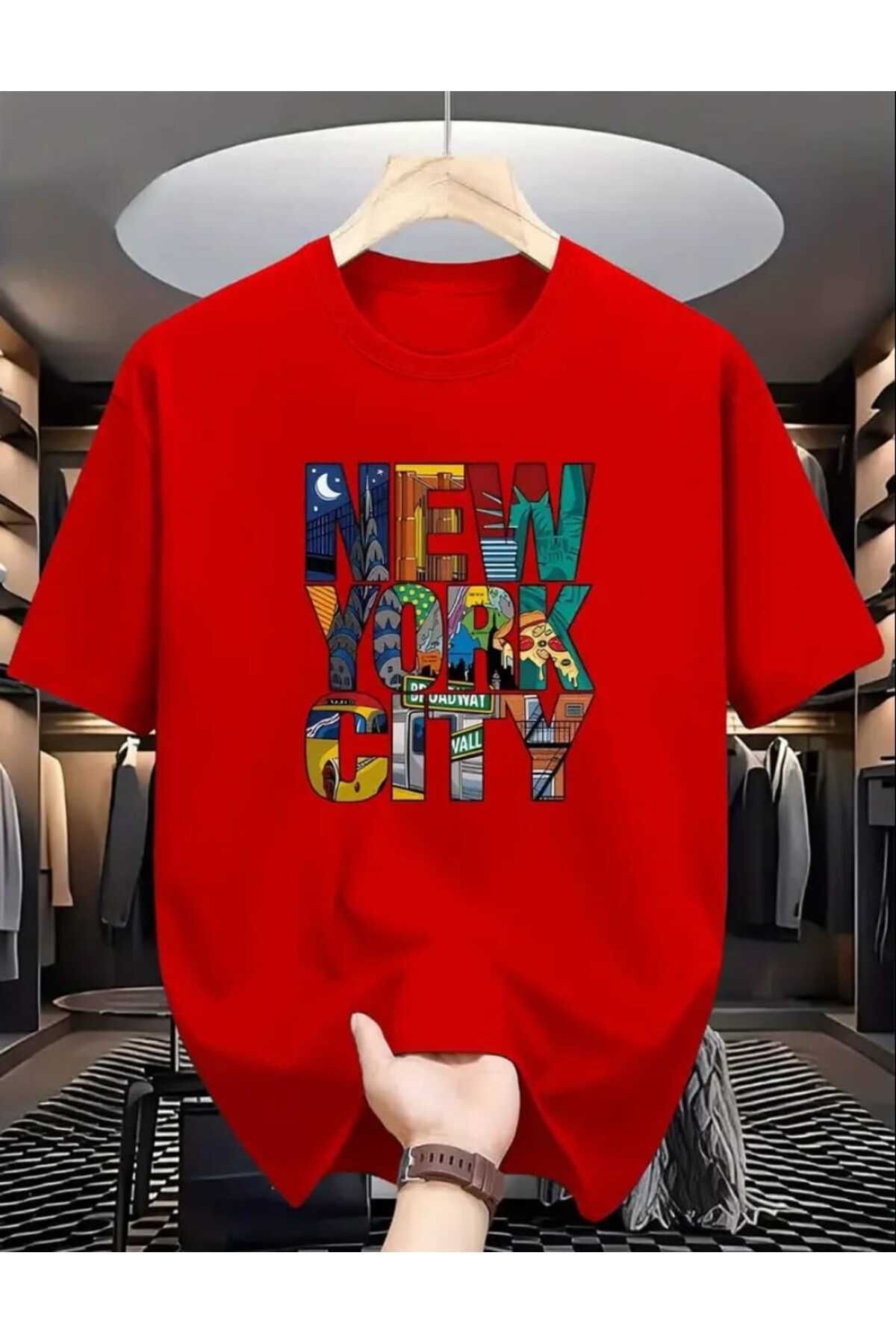 DWN WEAR New York Ctıy Baskılı Süprem Kumaş T-shirt