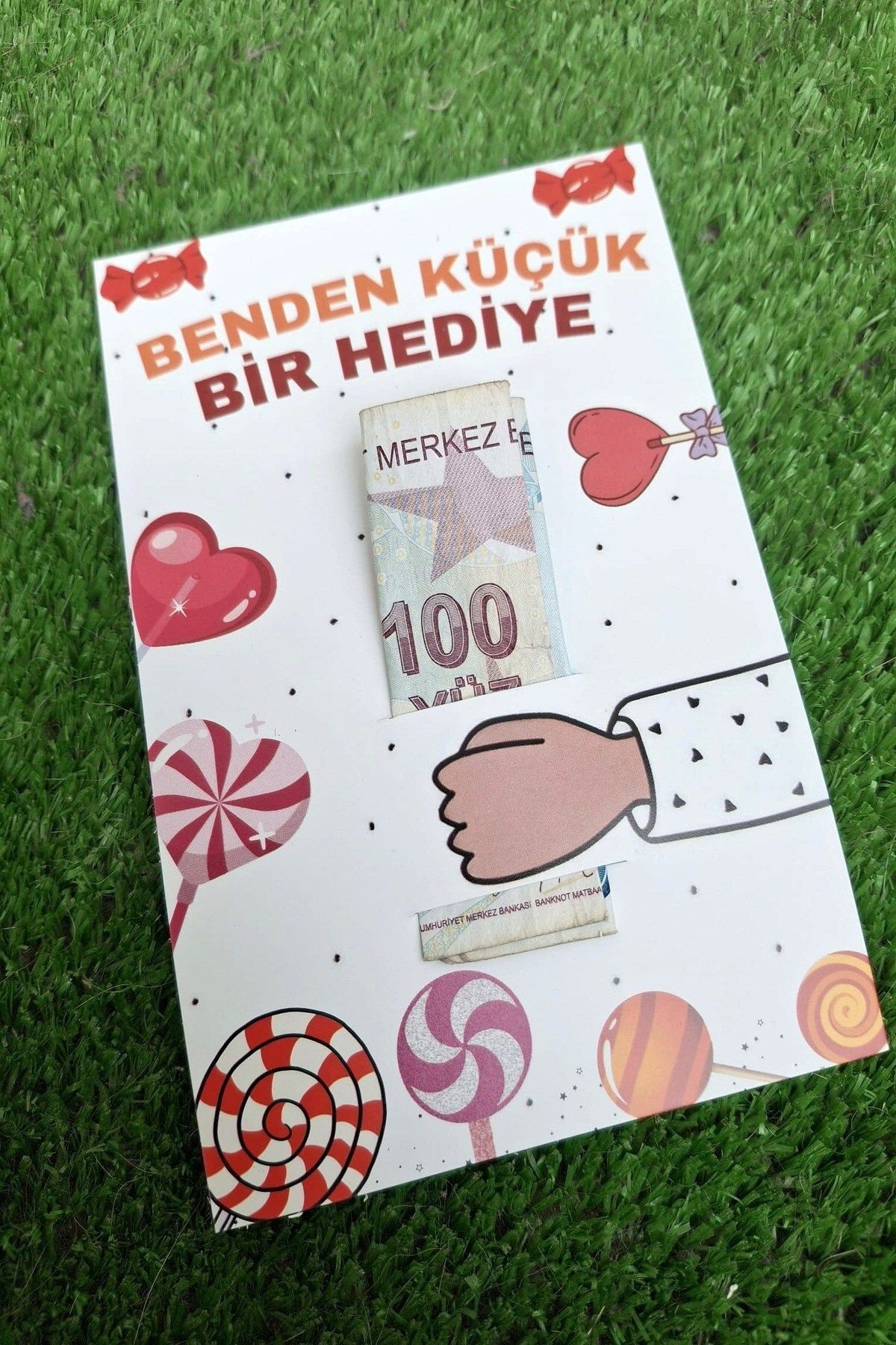 Emtory Home 10 Adet Harçlık Kartı - Lolipop Kartı - Bayram Hediyesi - Ramazan Bayramı - Kurban Bayramı