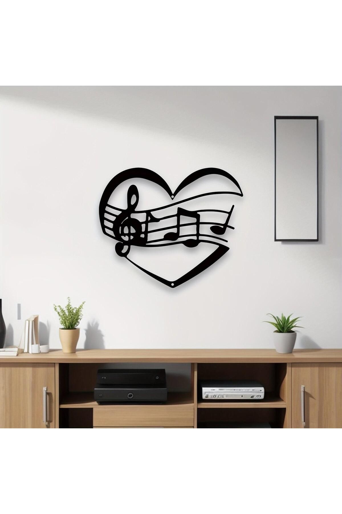 waysell Wall Art Metal Duvar Tablosu Müzik Sevgisi Temalı 30 x 25 Ölçülerinde