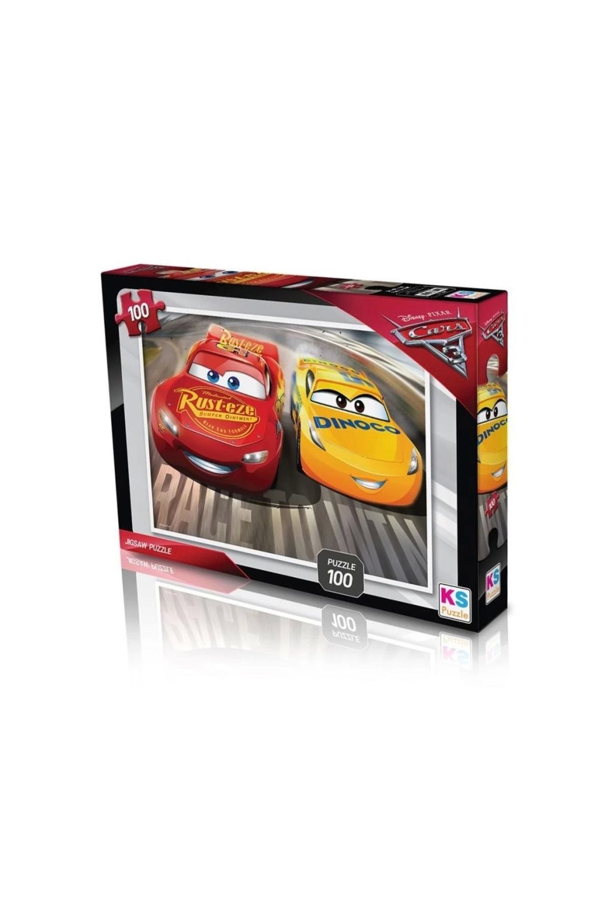 Basic Fun Çocuk CR714 KS, Cars / 100 Parça Puzzle