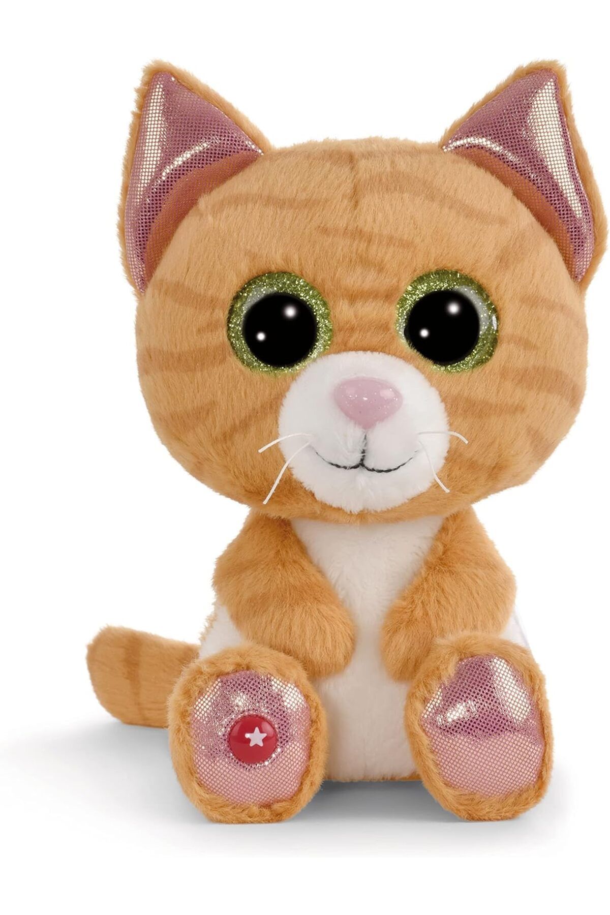 NcK 48698 Soft Toy GLUBSCHIS Cat Tabbrey 15cm Green, 15 cm