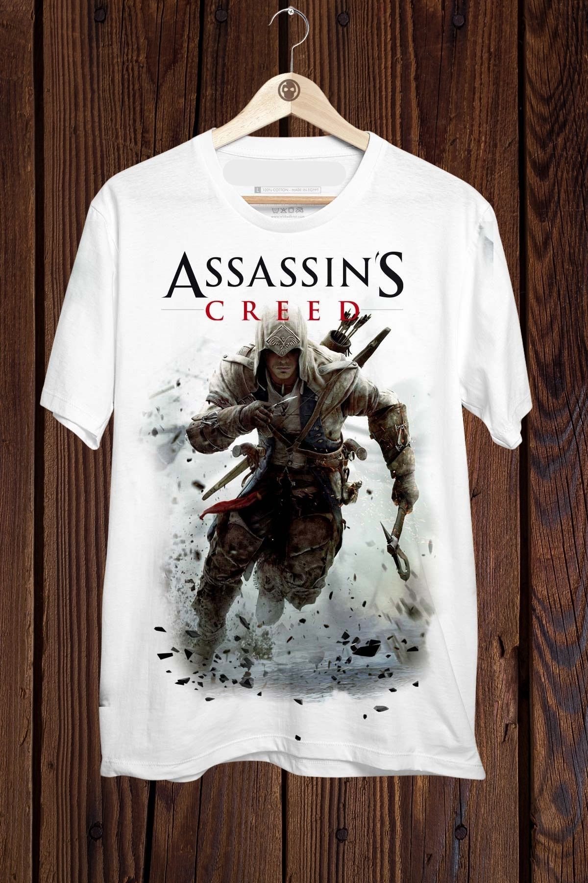 FECCY Pamuklu ASSASSIN'S CREED Baskılı Oversize T-shirt