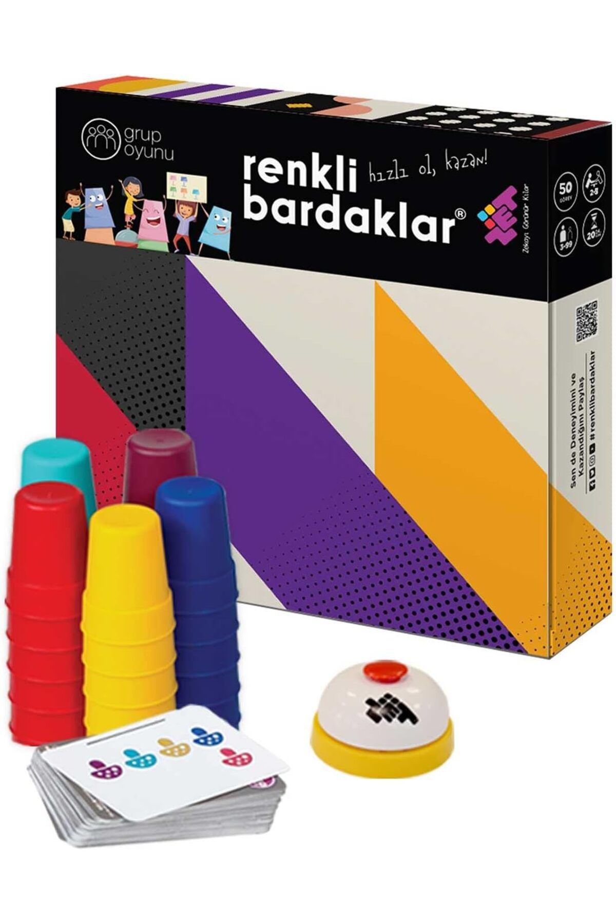 NcK Zeka Renkli Bardakları Zeka ve Akıl Oyunu 3+ Yaş 5 Oyuncu