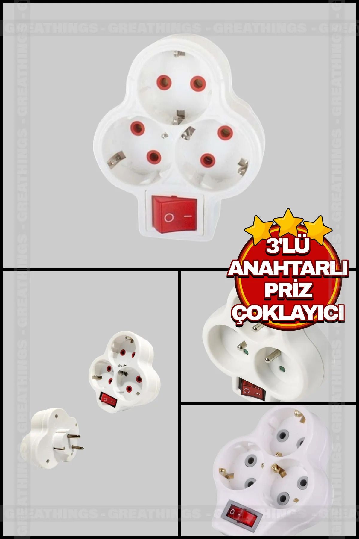 STOREMAX svtcrt MaxFit Plug çevre dostu güvenlik sistemi 3lü priz şık detaylar NewDesing 1053513