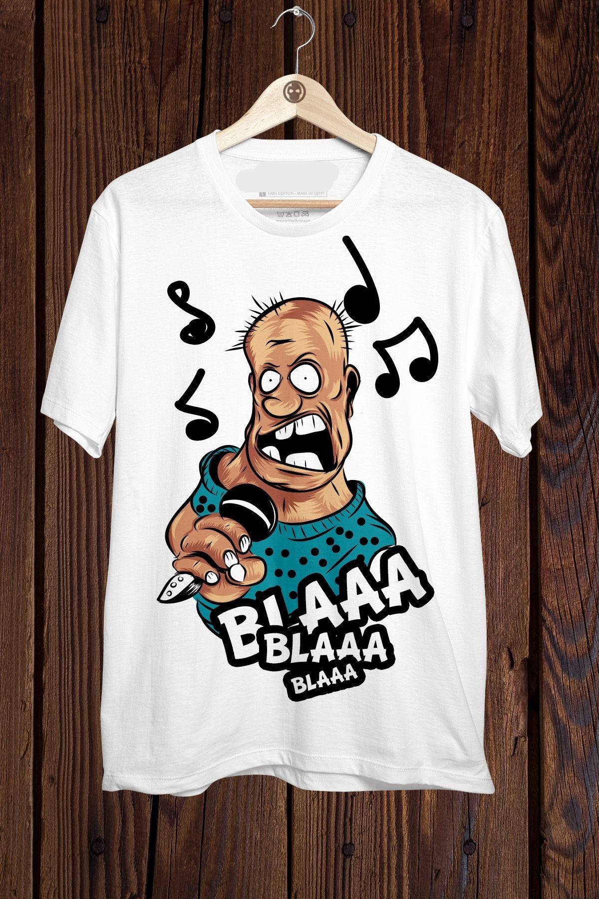 FECCY Pamuklu BLAAA BLAAA Baskılı Eğlenceli Oversize T-shirt