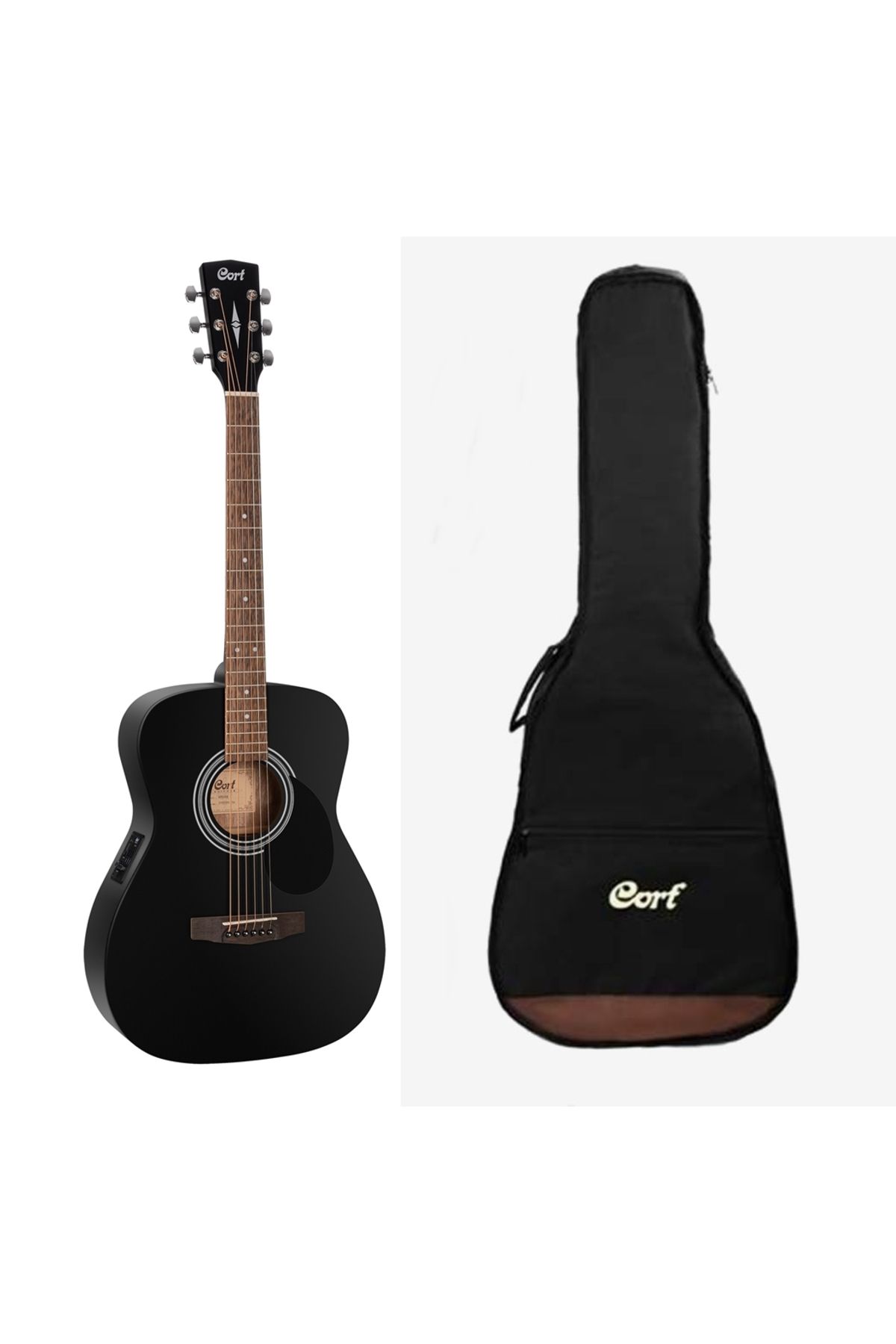 CORT Af510e-bksw Elektro Akustik Gitar - Kılıflı - Mat Siyah