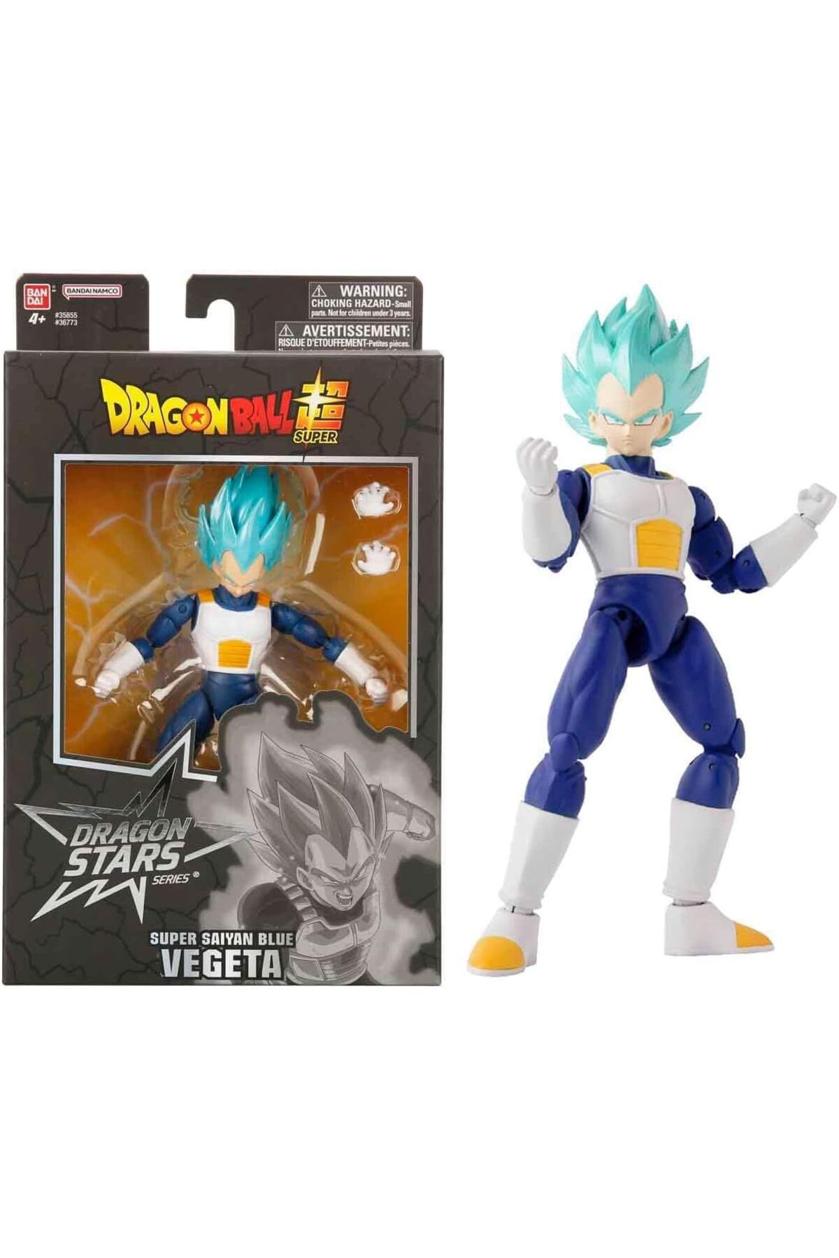 NcK 16 cm Dragon Ball Super Saiyan Blue Vegeta Poz Verilebilir Figür, Dragon Stars Serisi