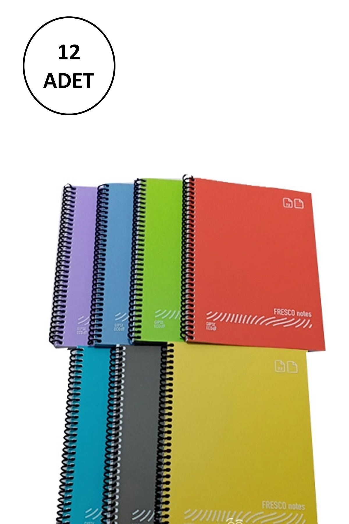 MELFSHOP FRESCO Spiralli Plastik Kapak Defter A4 80 Yaprak Çizgili GP.3-4899000-2011